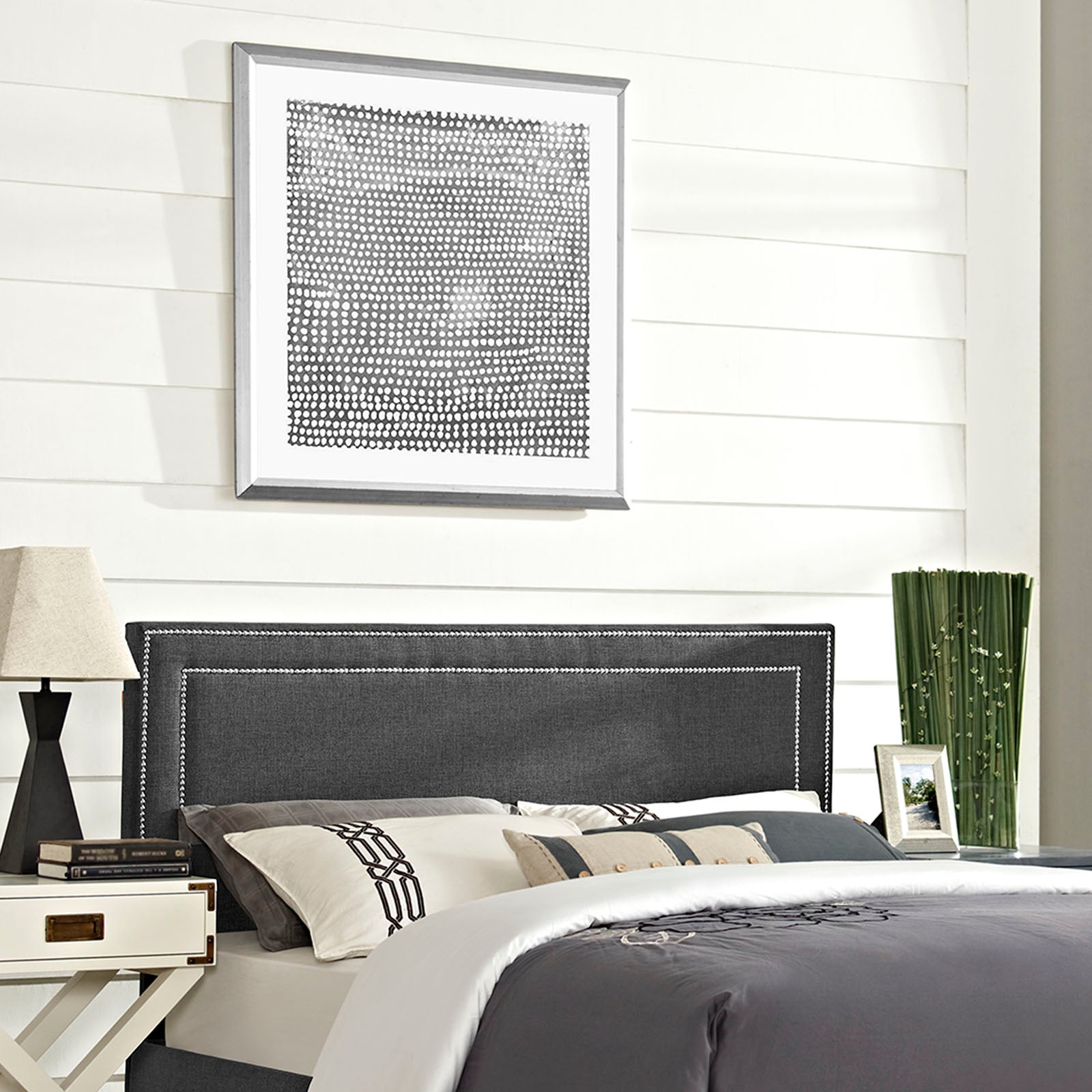 Jessamine Queen Upholstered Fabric Headboard - East Shore Modern Home Furnishings