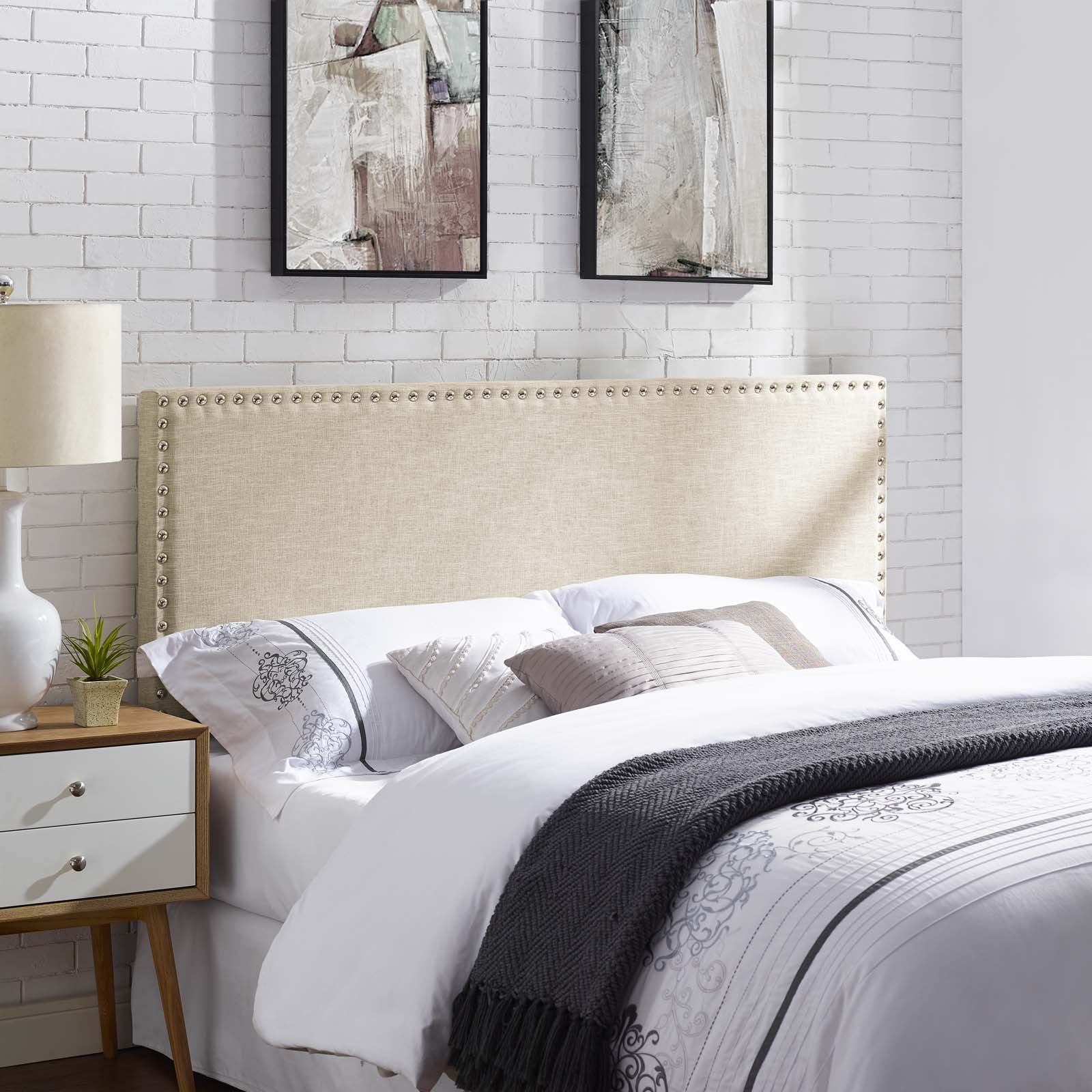 Phoebe Full Upholstered Fabric Headboard