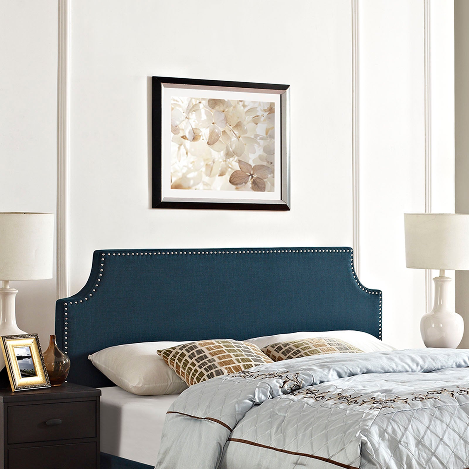 Laura Queen Upholstered Fabric Headboard