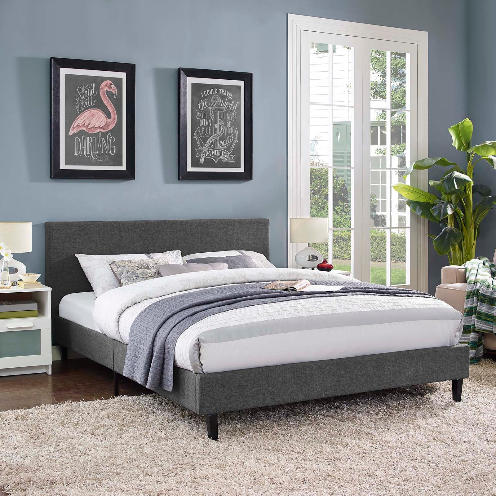 Anya Full Fabric Bed - East Shore Modern Home Furnishings