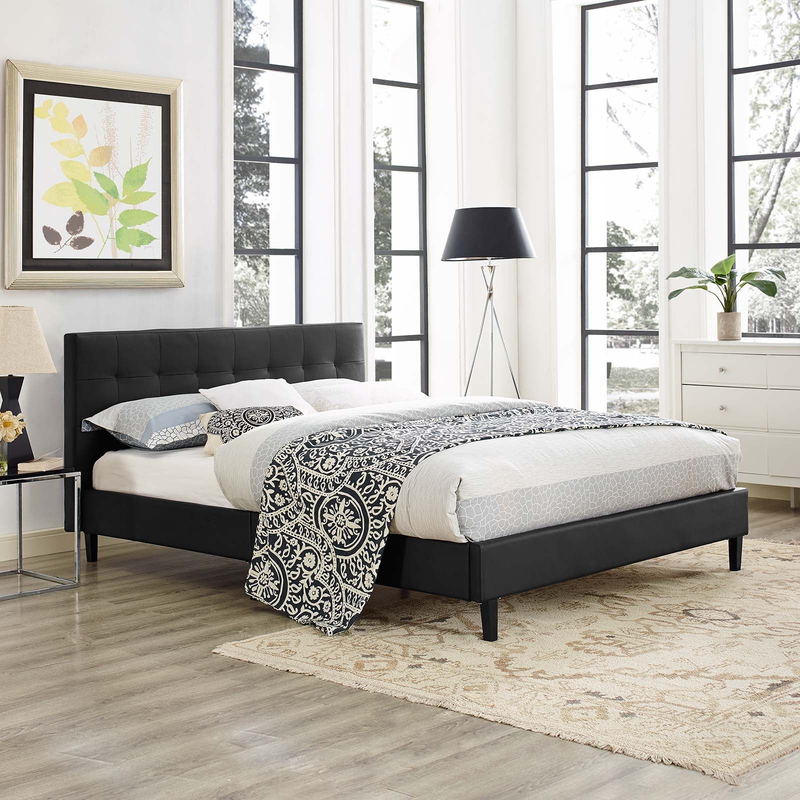 Linnea Faux Leather Bed - East Shore Modern Home Furnishings
