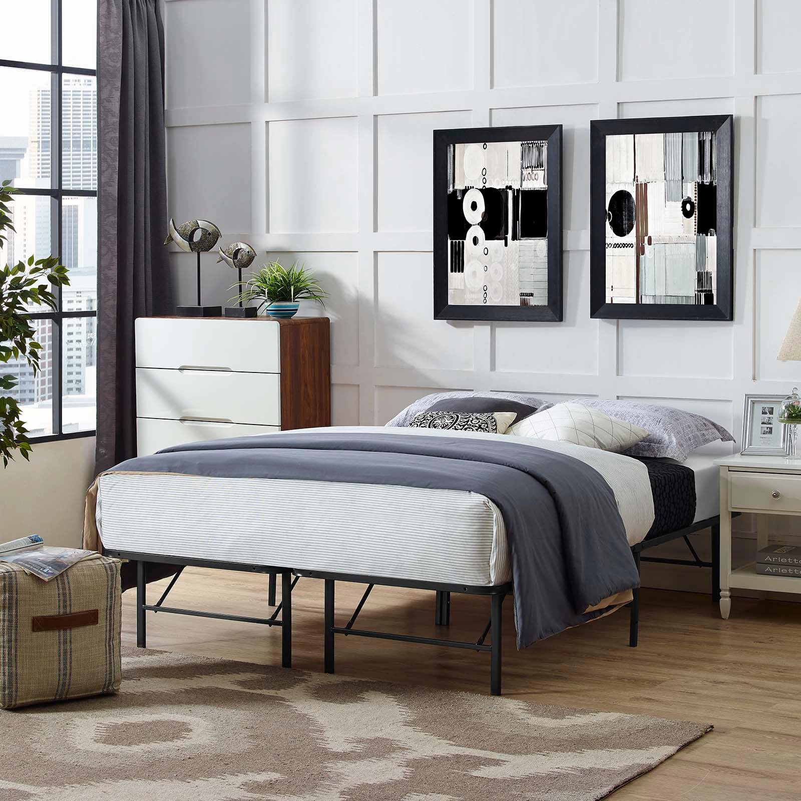 Horizon Full Stainless Steel Bed Frame - East Shore Modern Home Furnishings