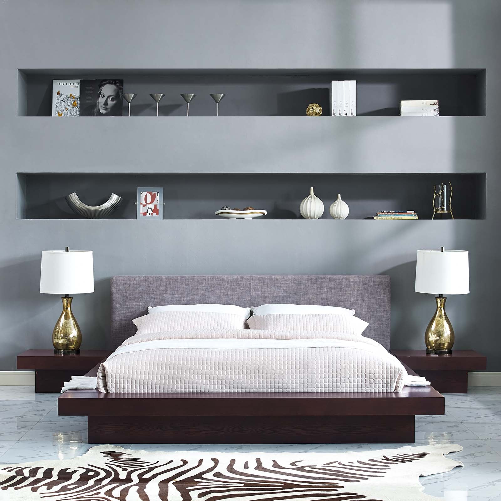 Freja 3 Piece Queen Fabric Bedroom Set - East Shore Modern Home Furnishings