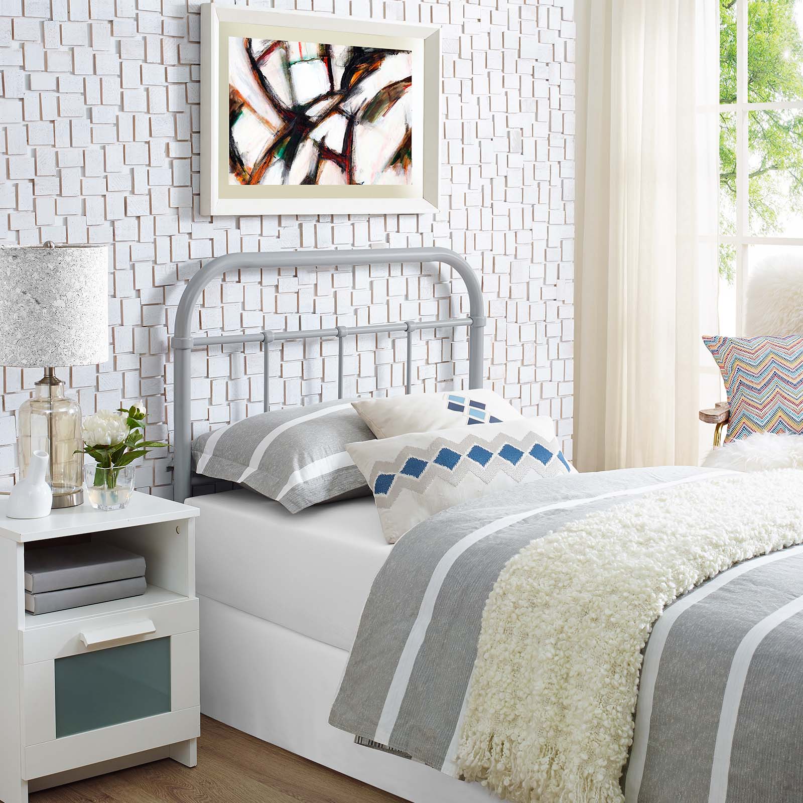 Serena Twin Steel Headboard - East Shore Modern Home Furnishings