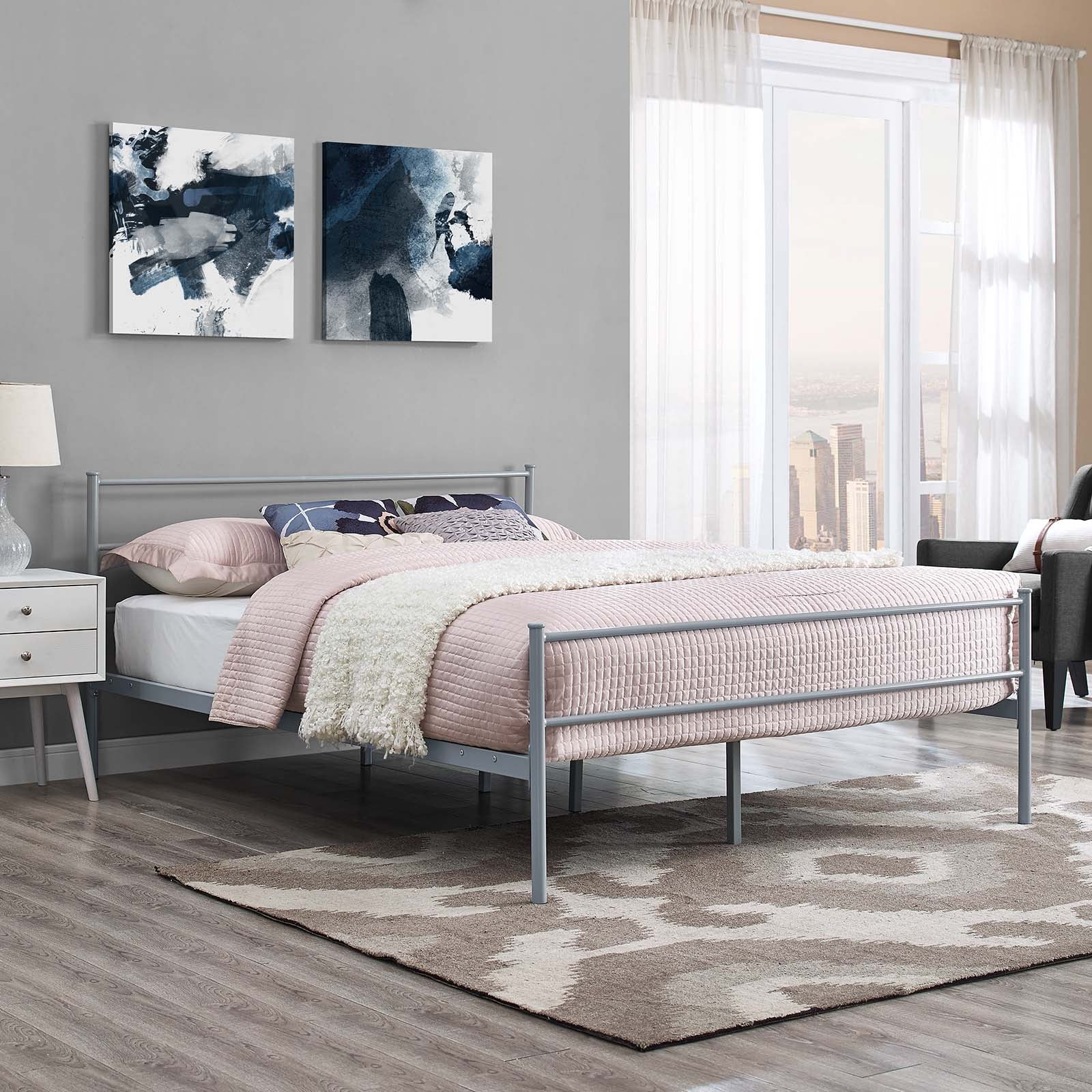 Alina Queen Platform Bed Frame - East Shore Modern Home Furnishings