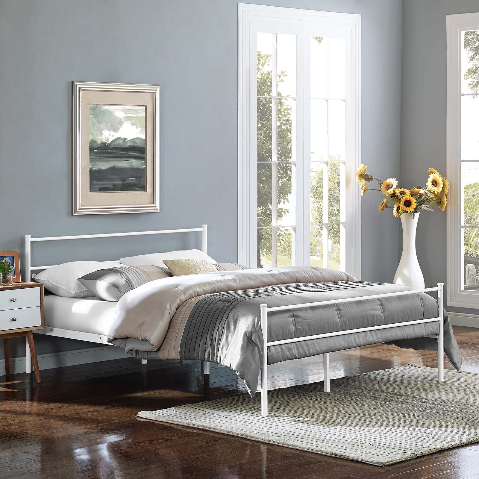 Alina Queen Platform Bed Frame - East Shore Modern Home Furnishings