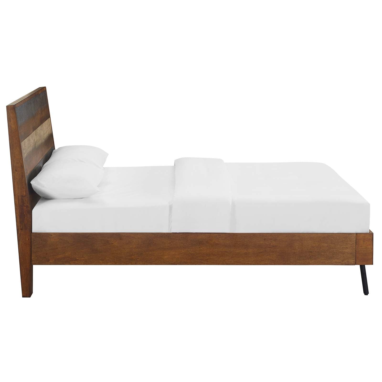 Arwen Queen Rustic Wood Bed in Walnut - East Shore Modern Home Furnishings