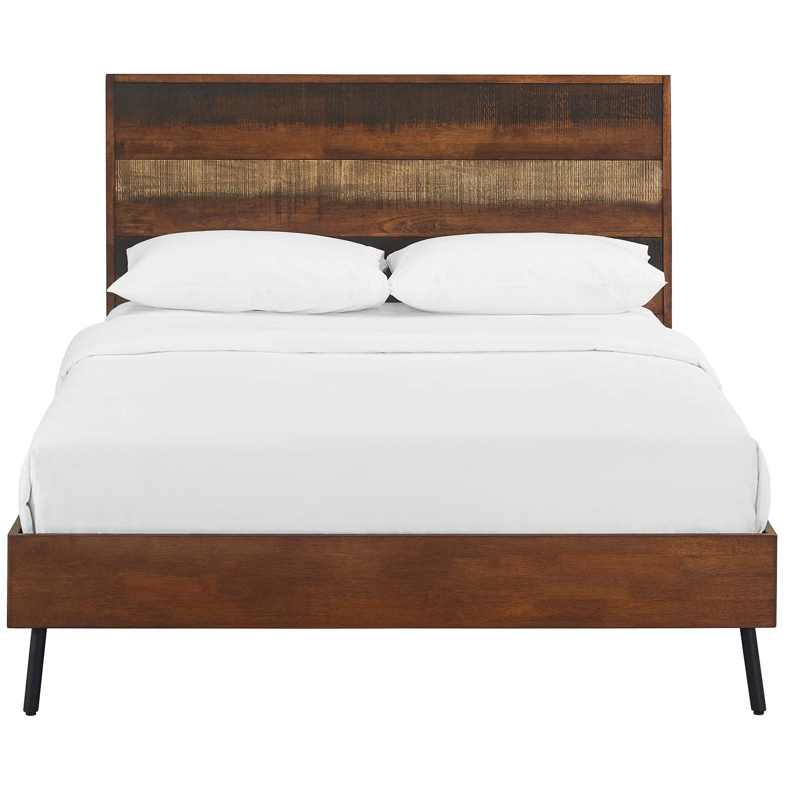 Arwen Queen Rustic Wood Bed in Walnut - East Shore Modern Home Furnishings
