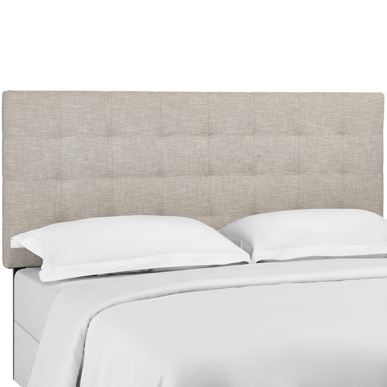 Paisley Tufted Twin Upholstered Linen Fabric Headboard