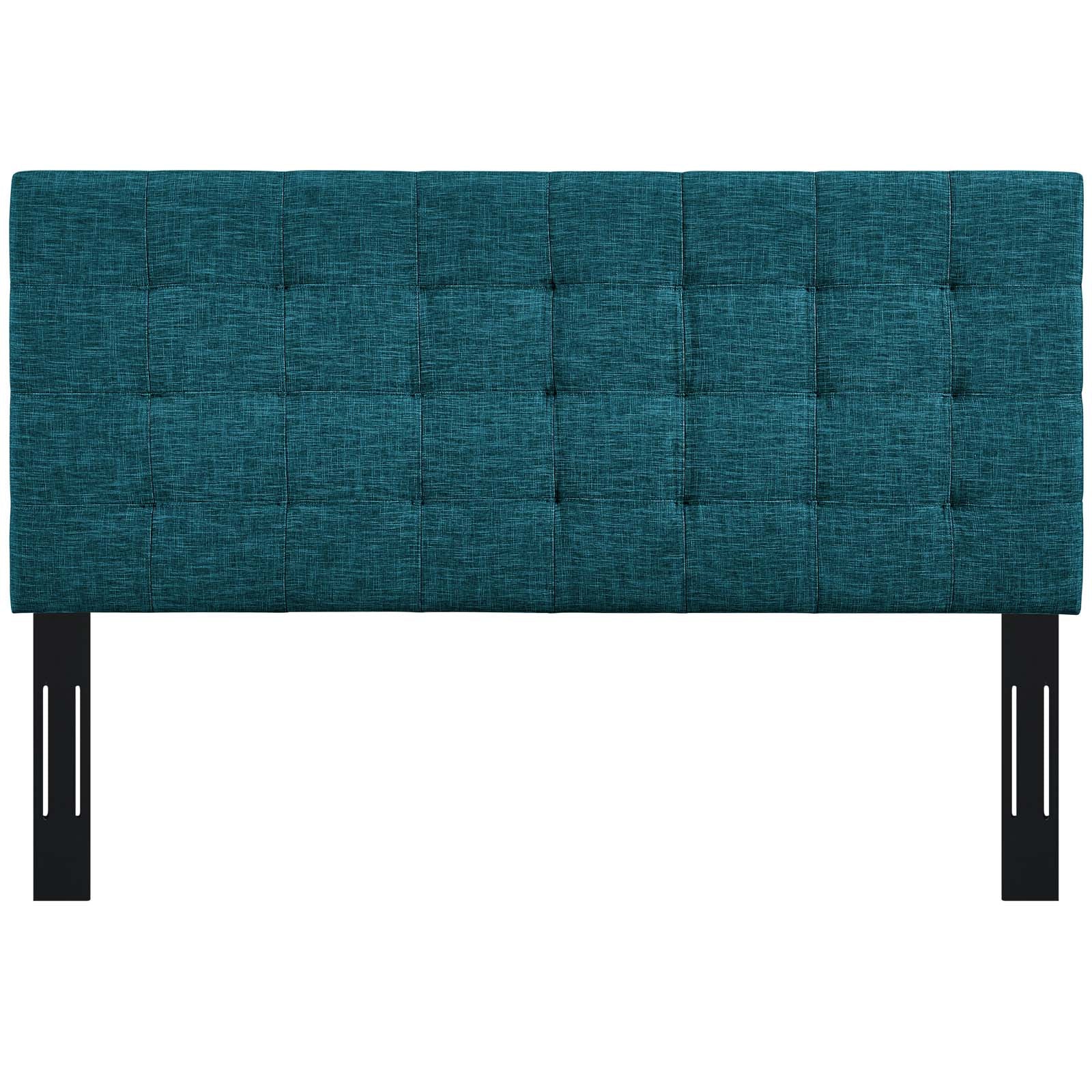 Paisley Tufted Twin Upholstered Linen Fabric Headboard