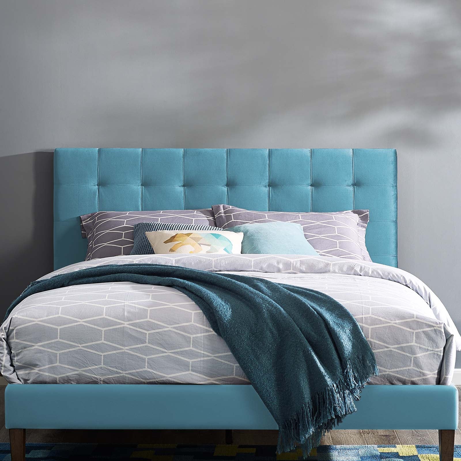 Paisley Tufted Twin Upholstered Performance Velvet Headboard - East Shore Modern Home Furnishings