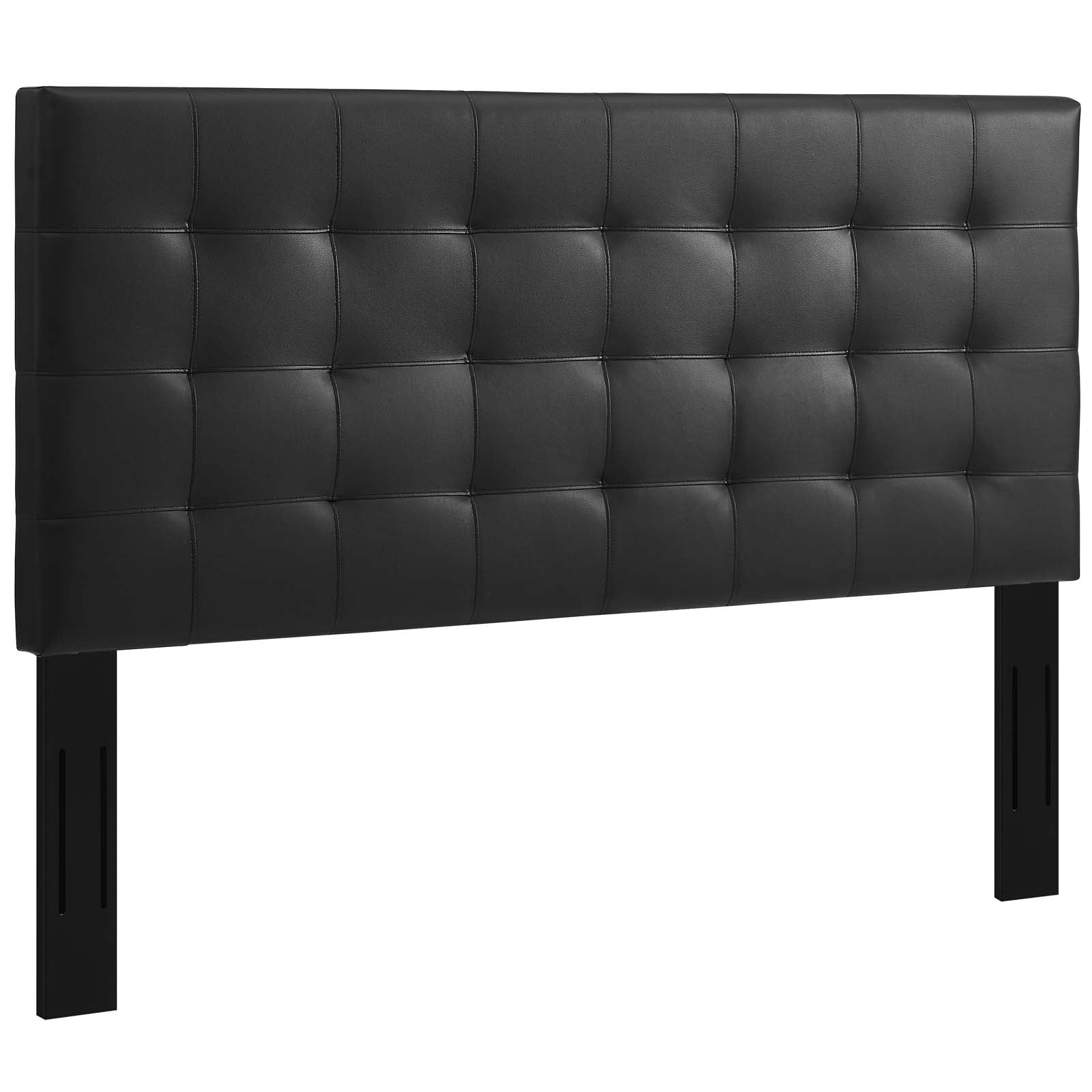 Paisley Tufted Twin Upholstered Faux Leather Headboard - East Shore Modern Home Furnishings