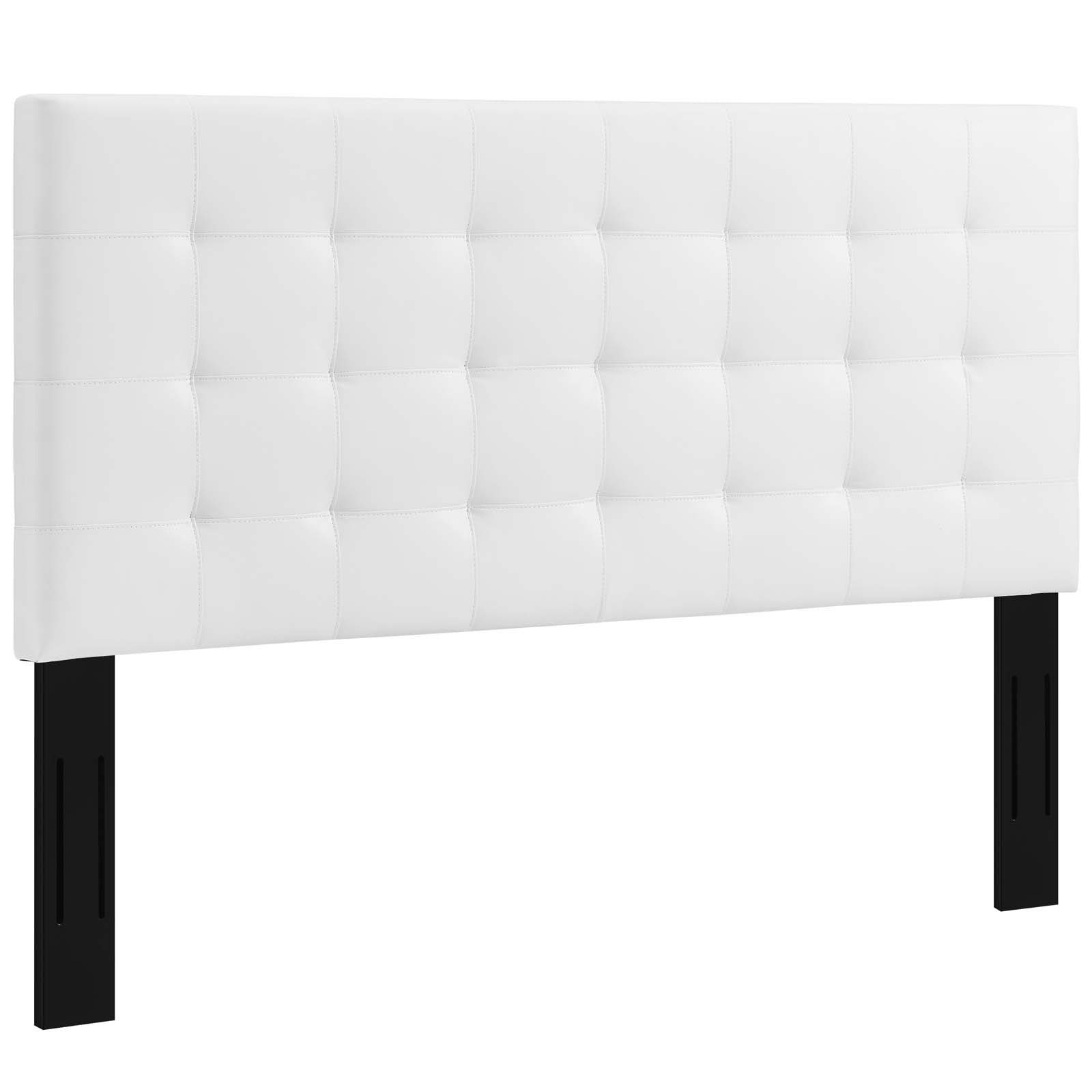 Paisley Tufted Twin Upholstered Faux Leather Headboard - East Shore Modern Home Furnishings