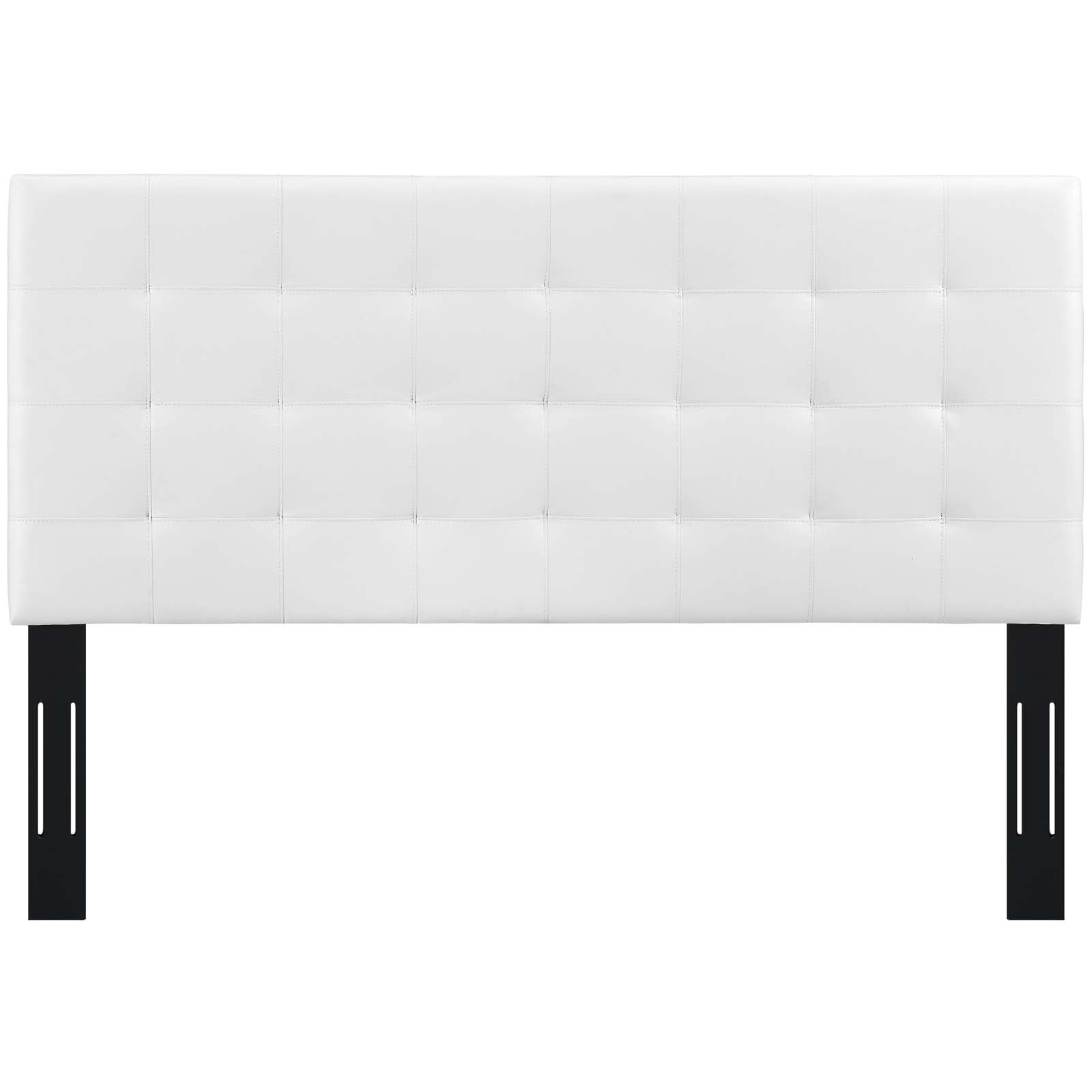 Paisley Tufted Twin Upholstered Faux Leather Headboard - East Shore Modern Home Furnishings