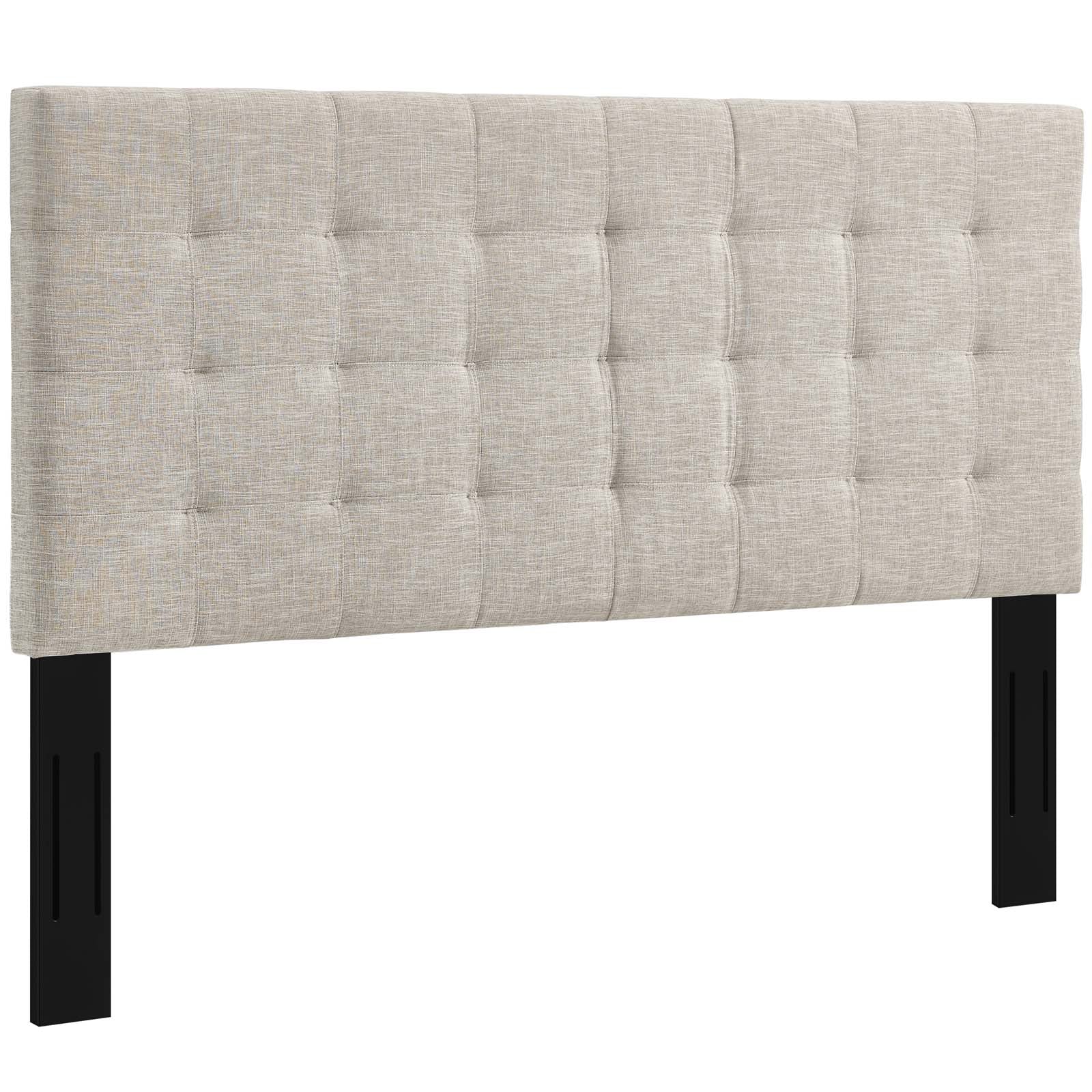 Paisley Tufted Full / Queen Upholstered Linen Fabric Headboard