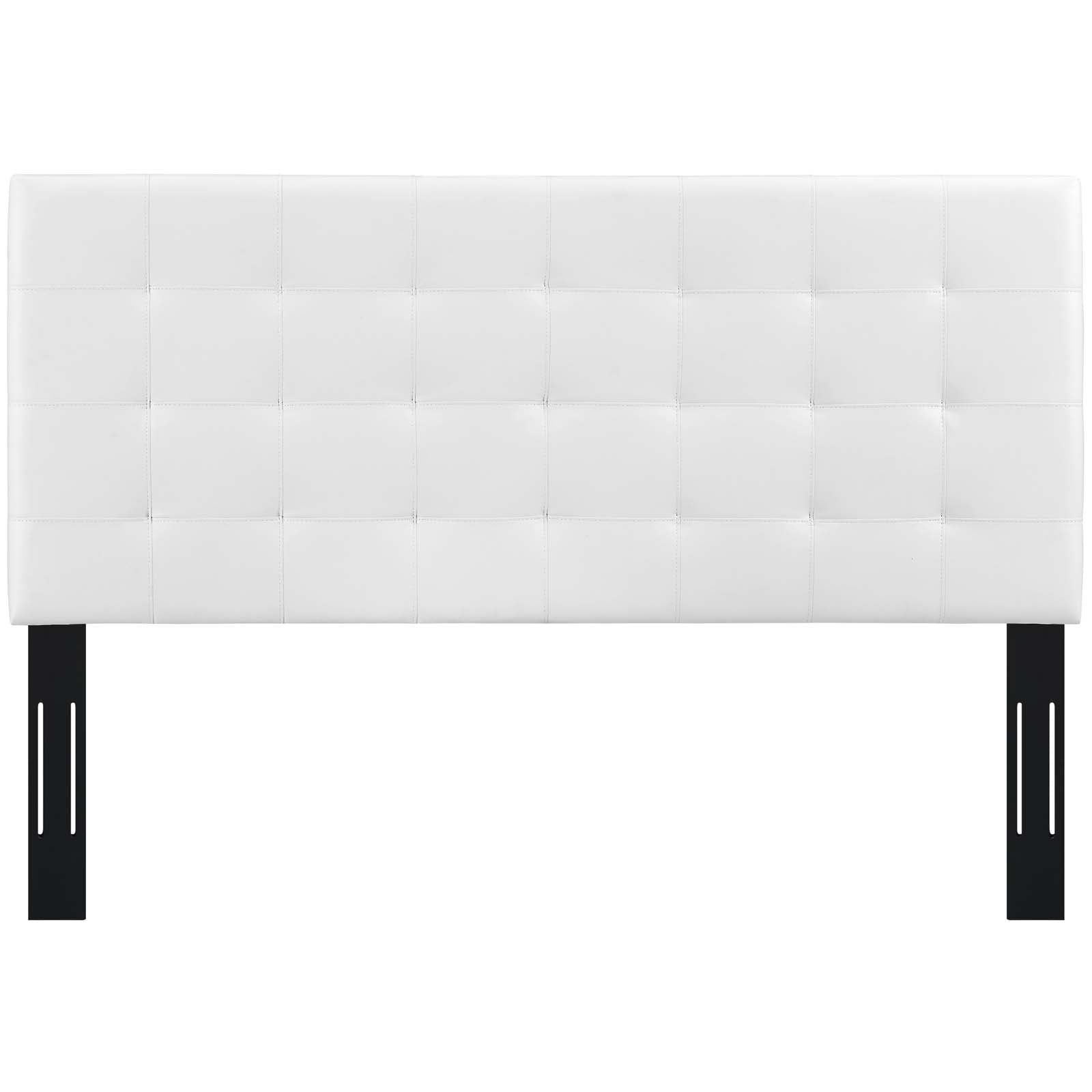 Paisley Tufted King and California King Upholstered Faux Leather Headboard