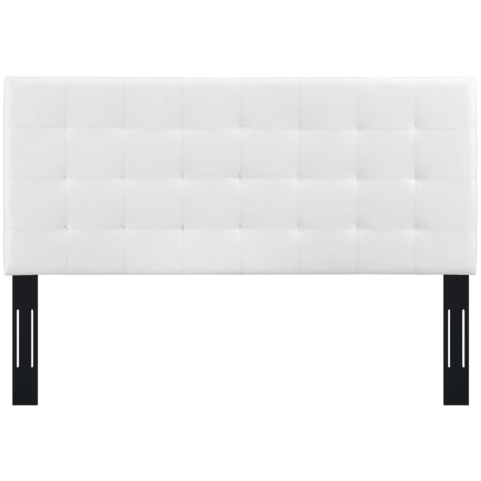 Paisley Tufted King and California King Upholstered Faux Leather Headboard - East Shore Modern Home Furnishings