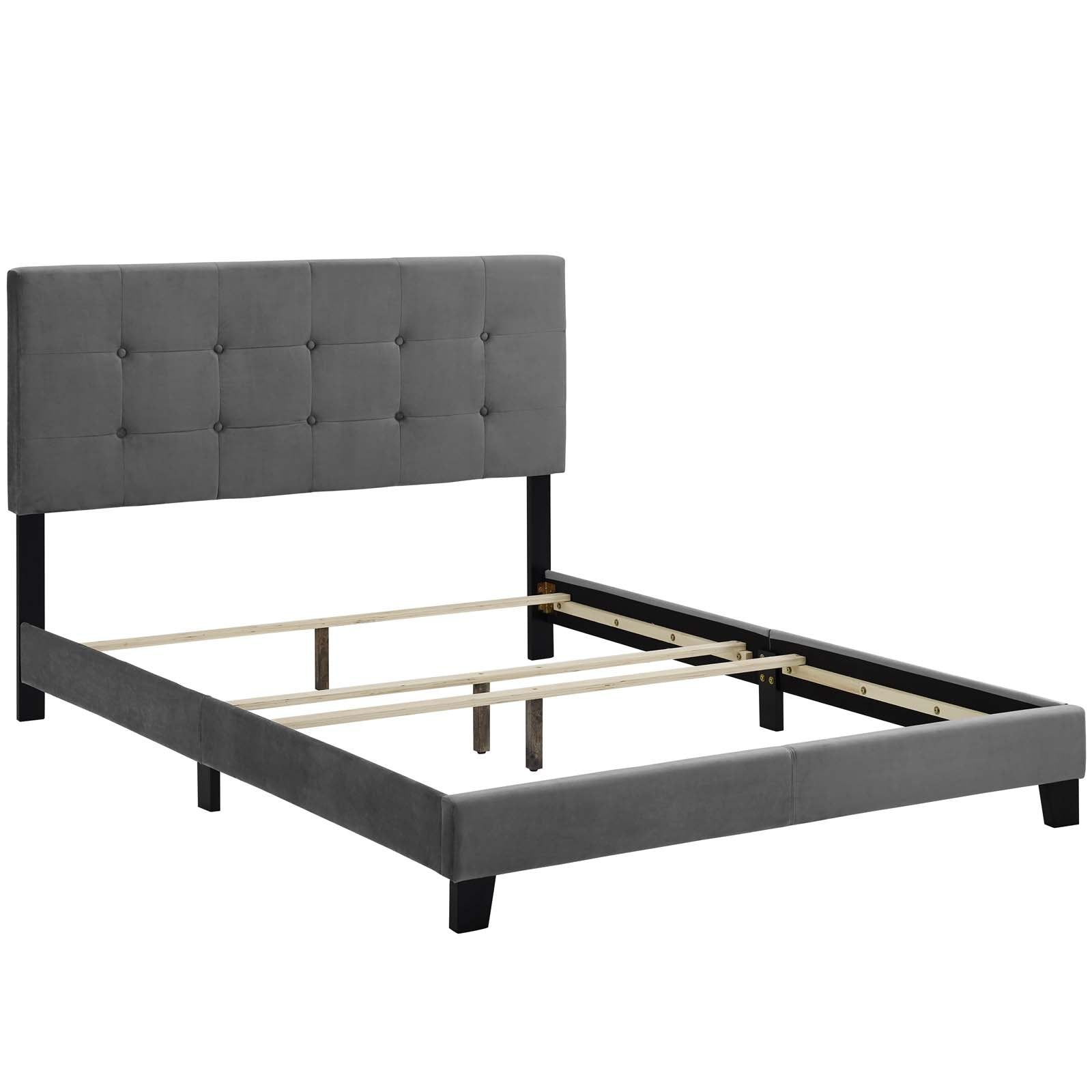 Amira Performance Velvet Bed - East Shore Modern Home Furnishings