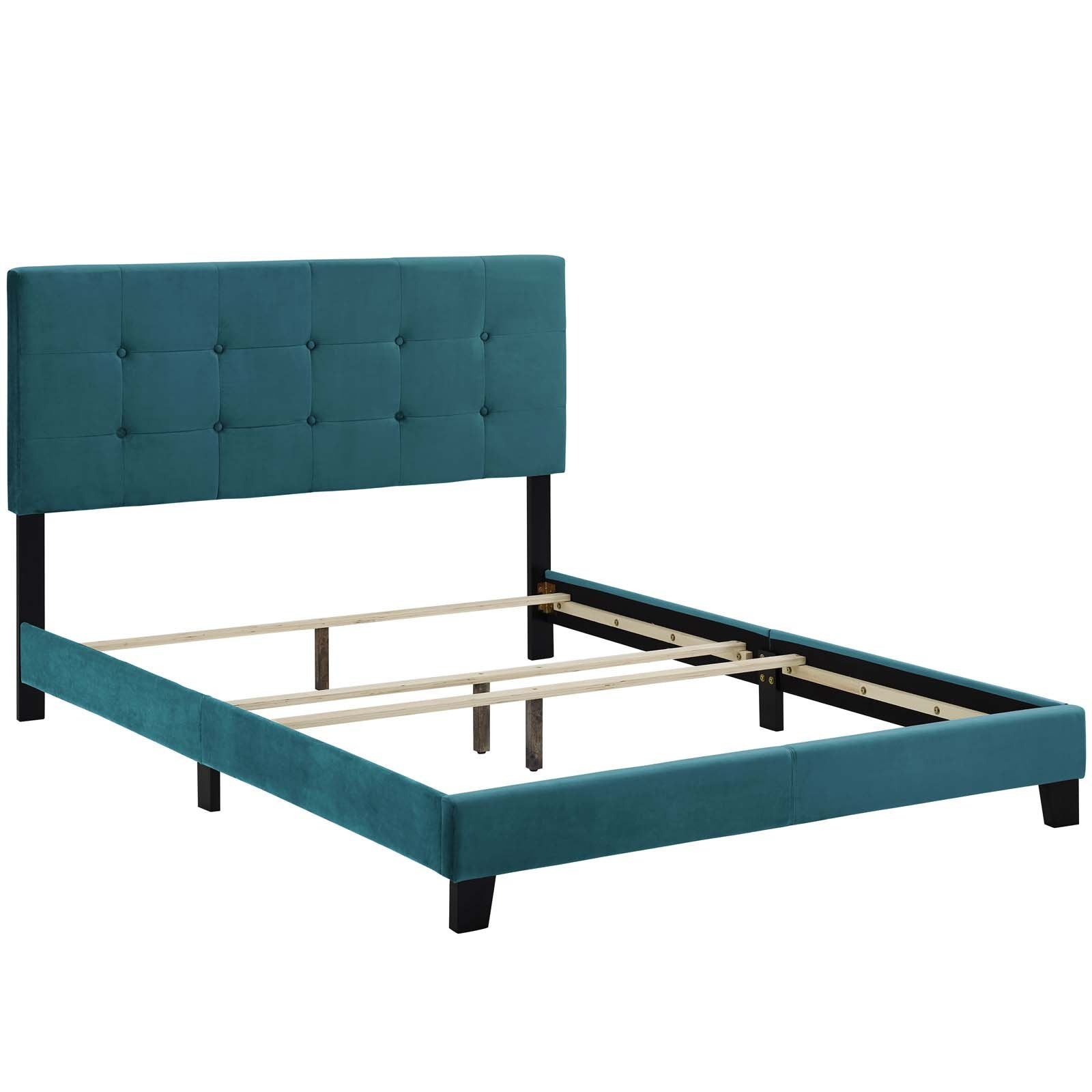 Amira Performance Velvet Bed - East Shore Modern Home Furnishings