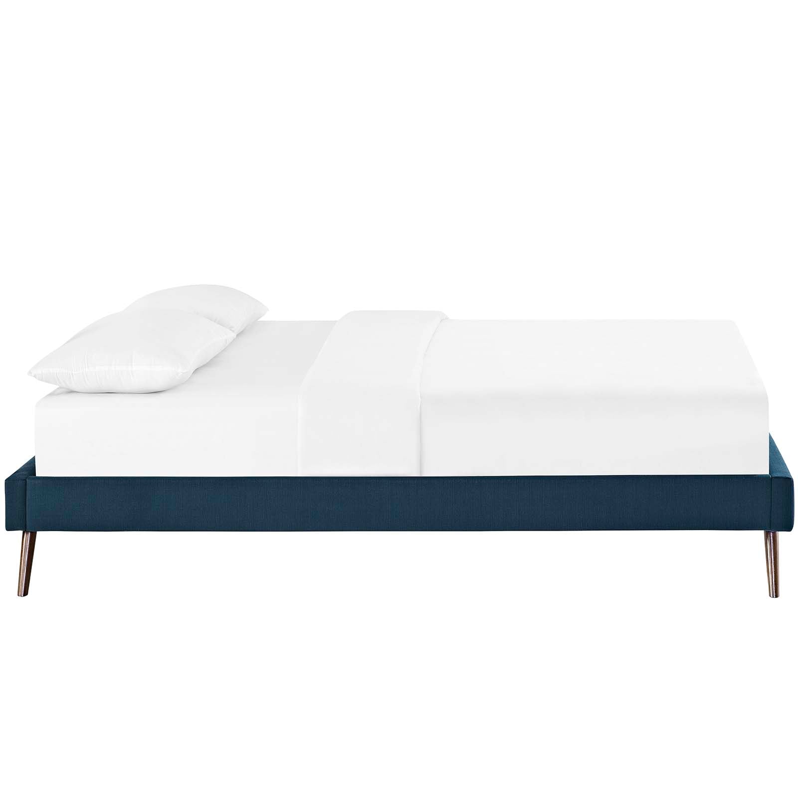 Loryn Queen Fabric Bed Frame with Round Splayed Legs