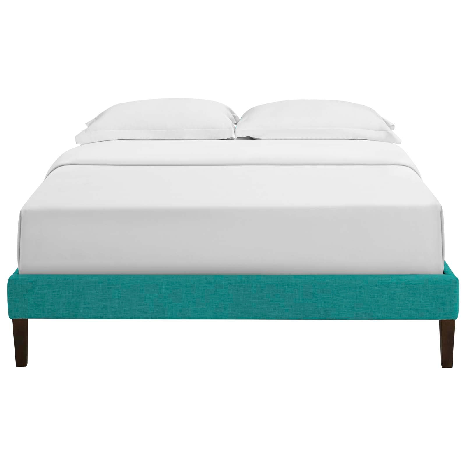 Tessie Queen Fabric Bed Frame with Squared Tapered Legs - East Shore Modern Home Furnishings