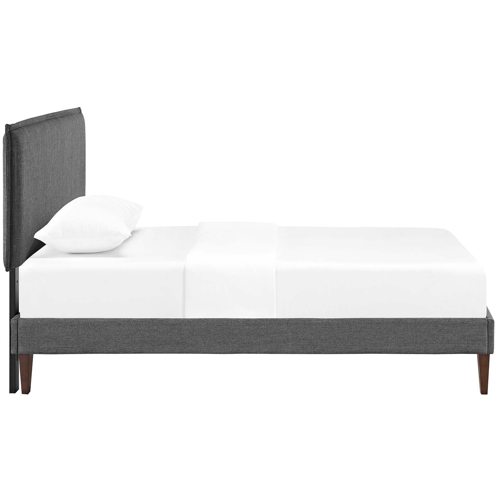 Amaris Twin Fabric Platform Bed with Squared Tapered Legs - East Shore Modern Home Furnishings