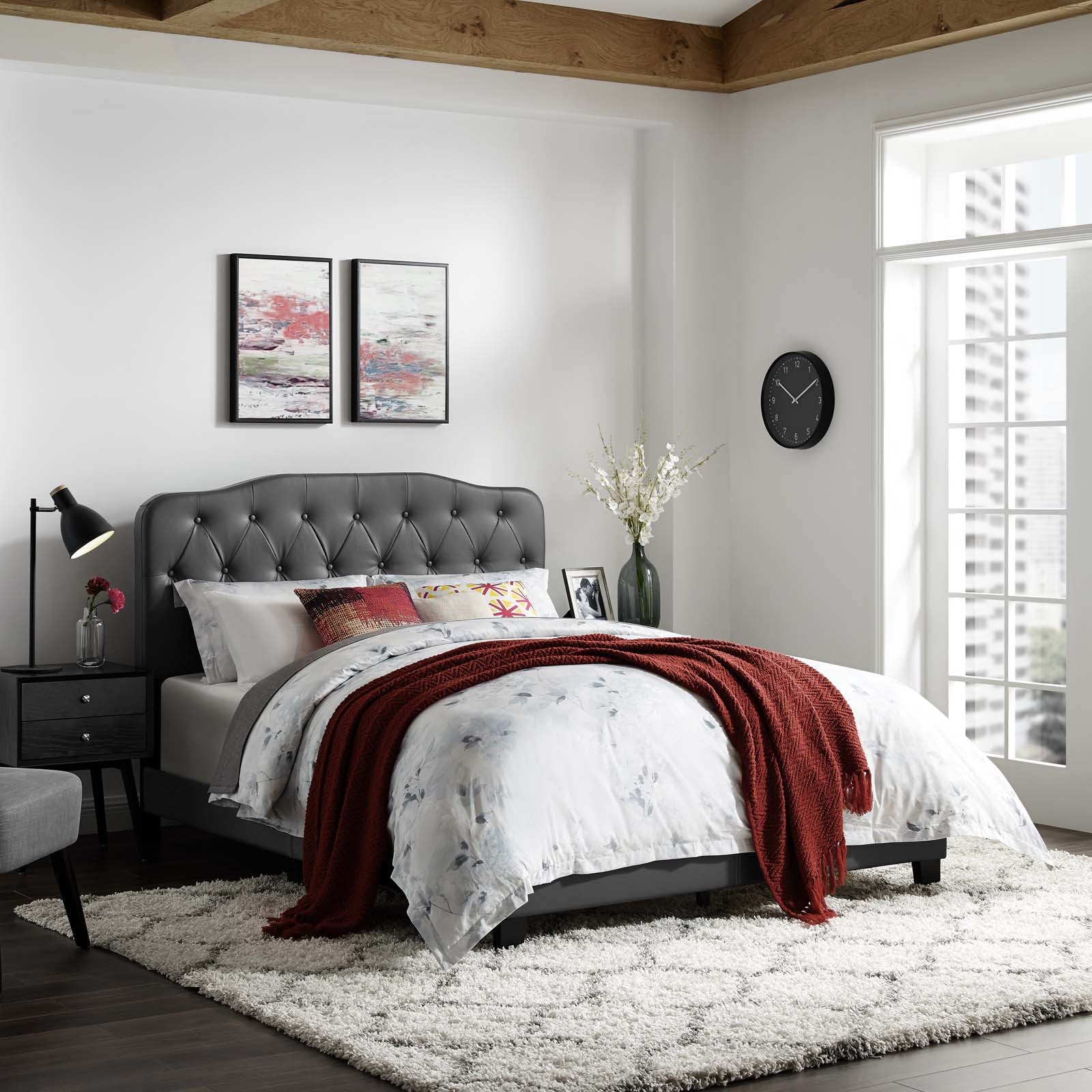 Amelia Faux Leather Bed - East Shore Modern Home Furnishings