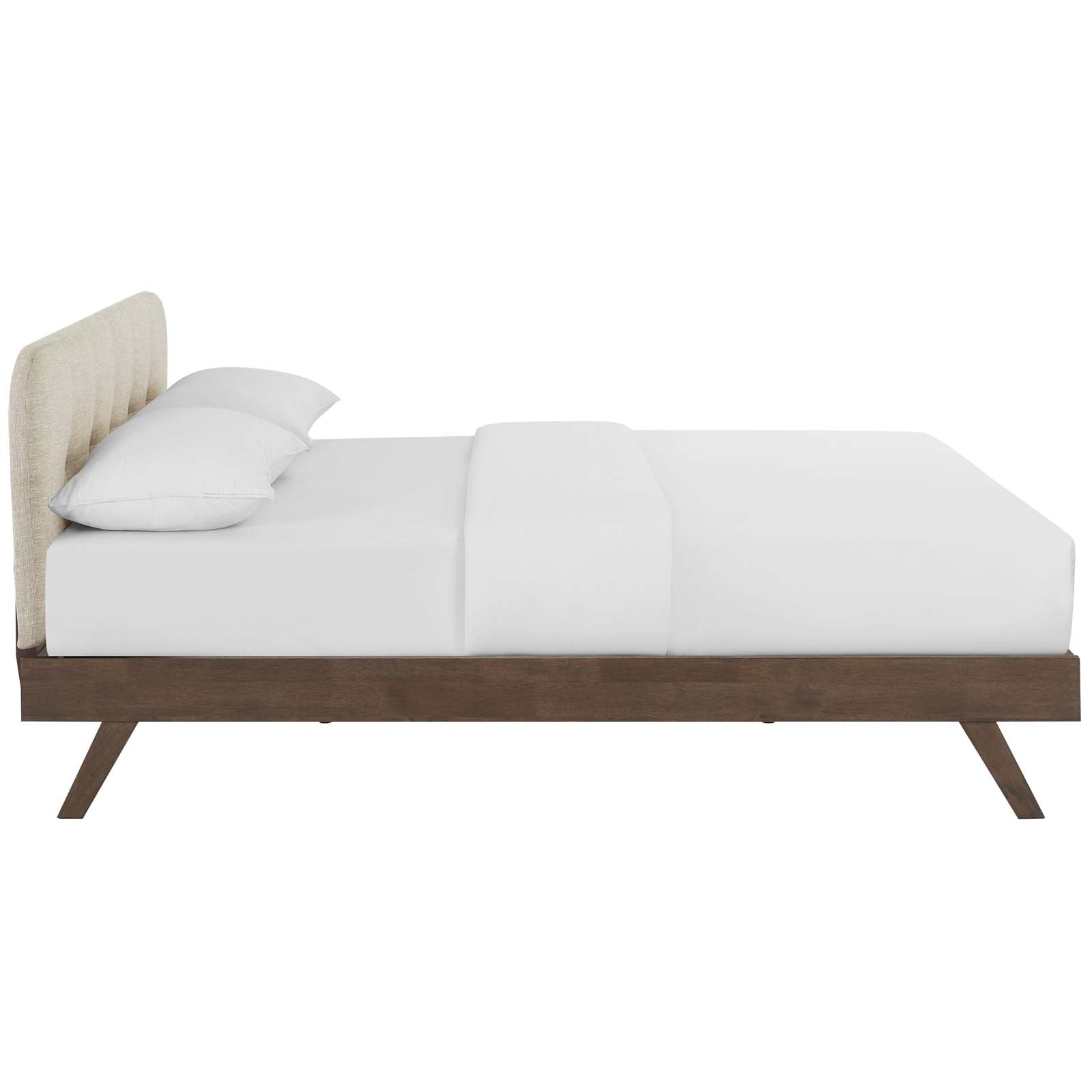 Gianna Queen Upholstered Polyester Fabric Platform Bed - East Shore Modern Home Furnishings
