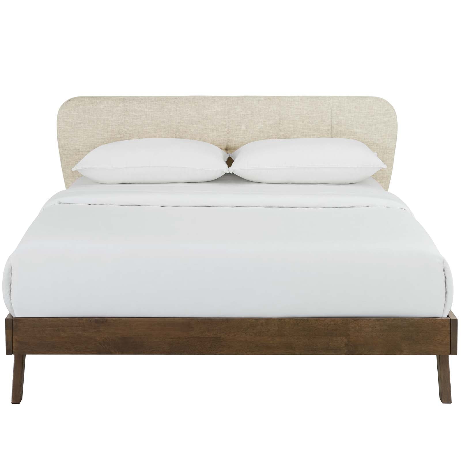Gianna Queen Upholstered Polyester Fabric Platform Bed - East Shore Modern Home Furnishings