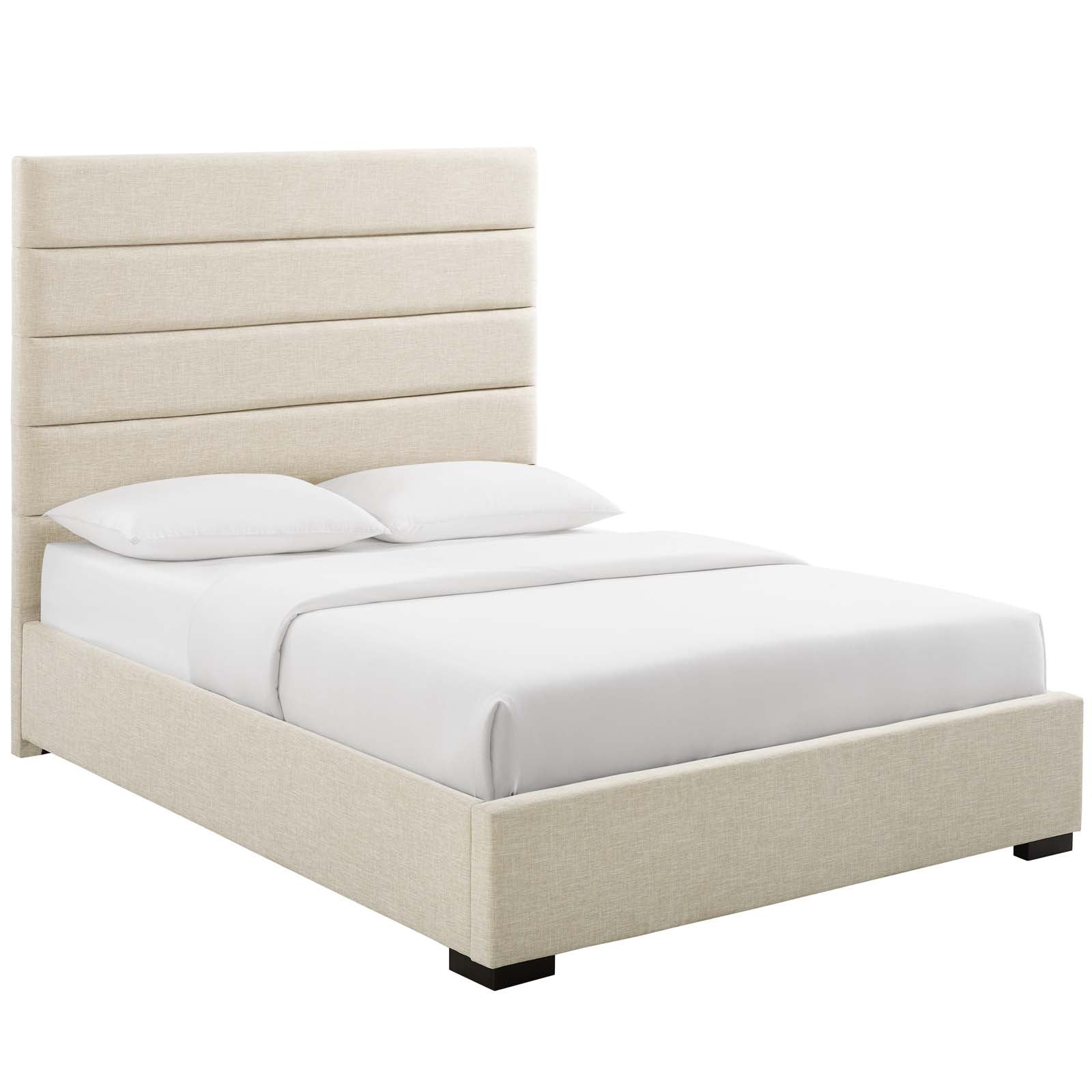 Genevieve Queen Upholstered Fabric Platform Bed - East Shore Modern Home Furnishings