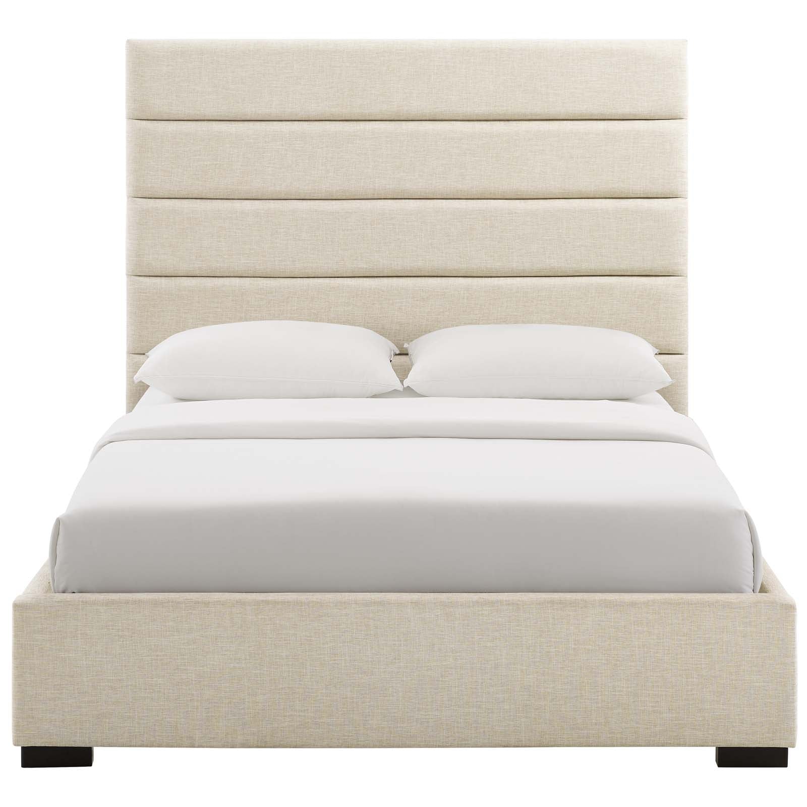 Genevieve Queen Upholstered Fabric Platform Bed - East Shore Modern Home Furnishings