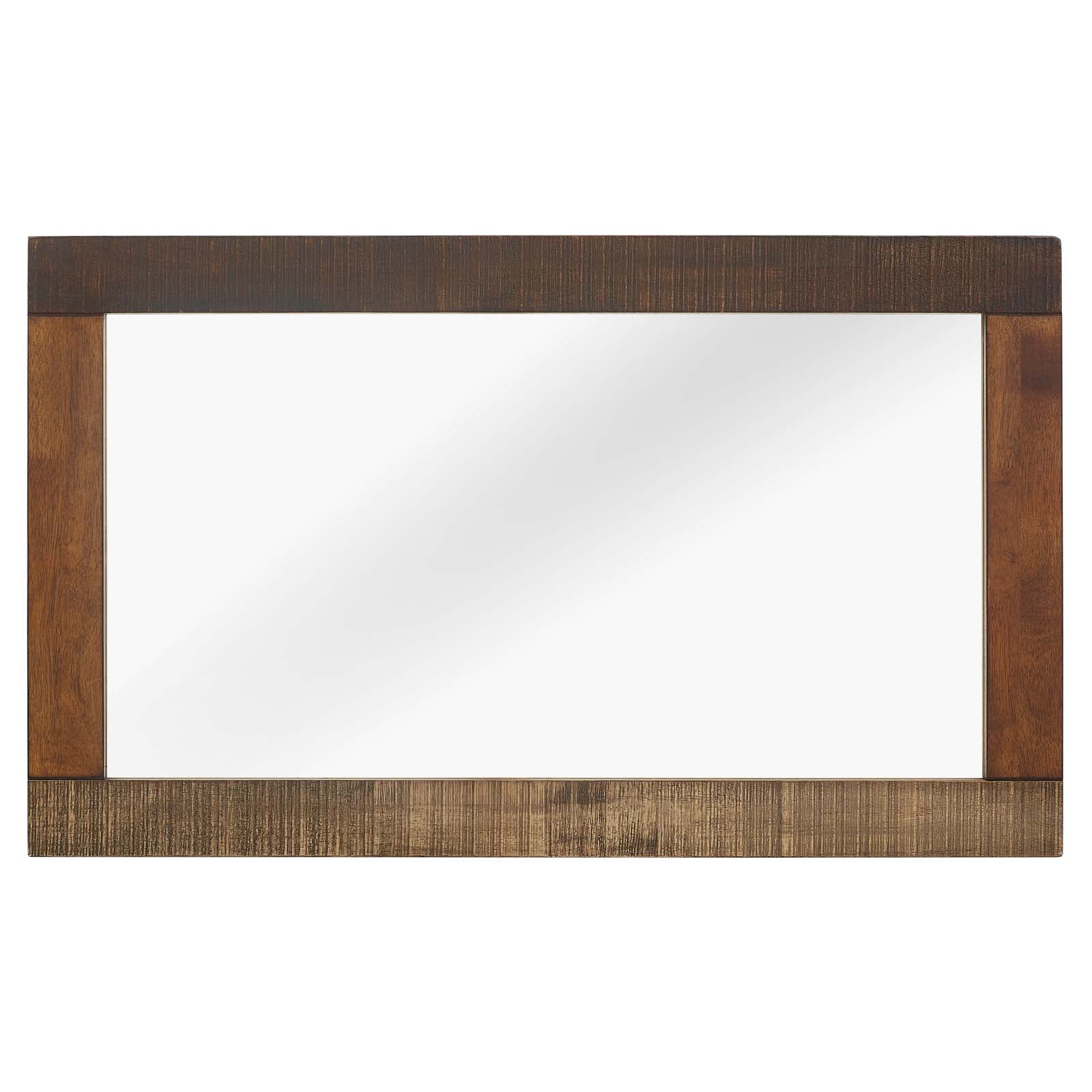 Arwen Rustic Wood Frame Mirror in Walnut - East Shore Modern Home Furnishings