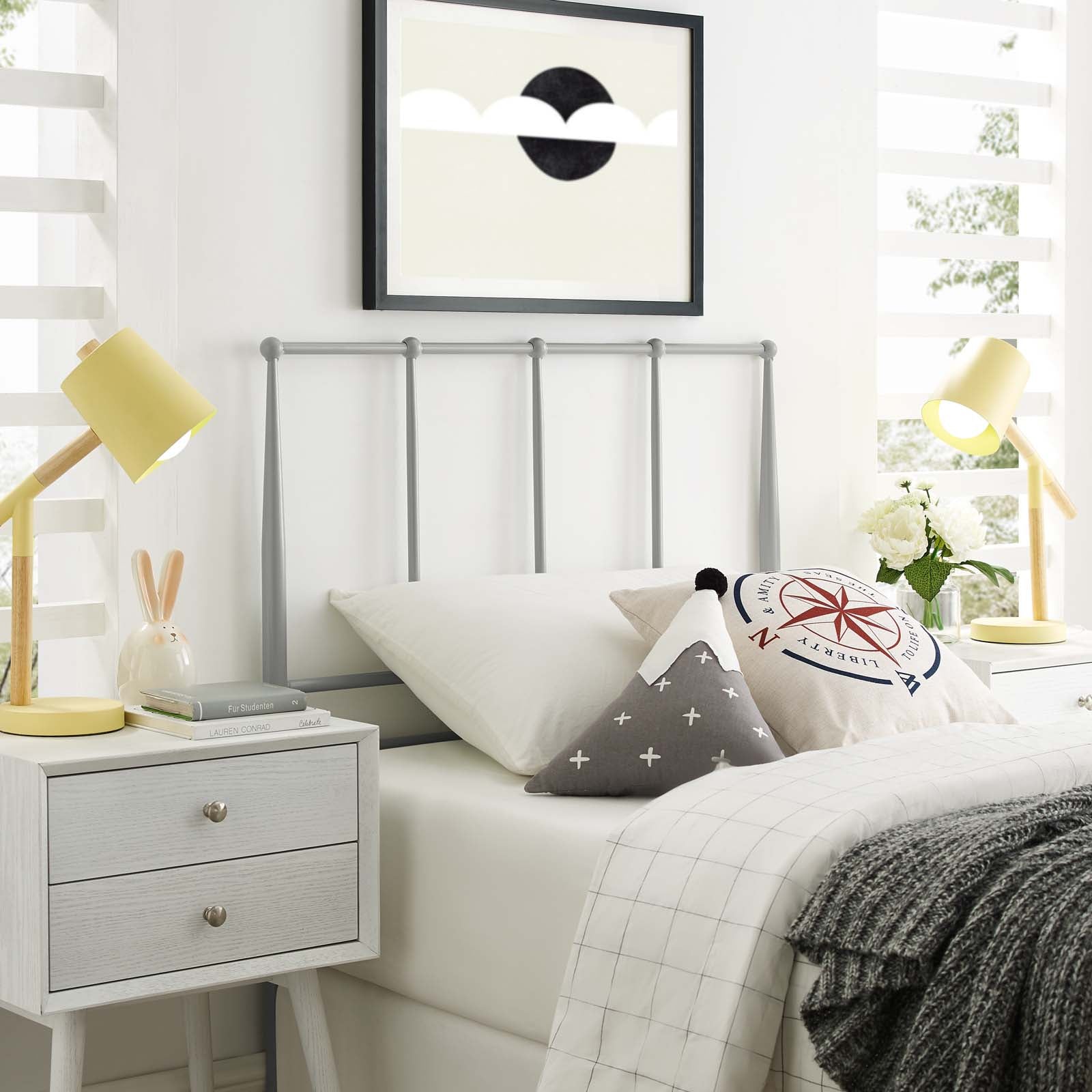 Kiana Twin Metal Stainless Steel Headboard