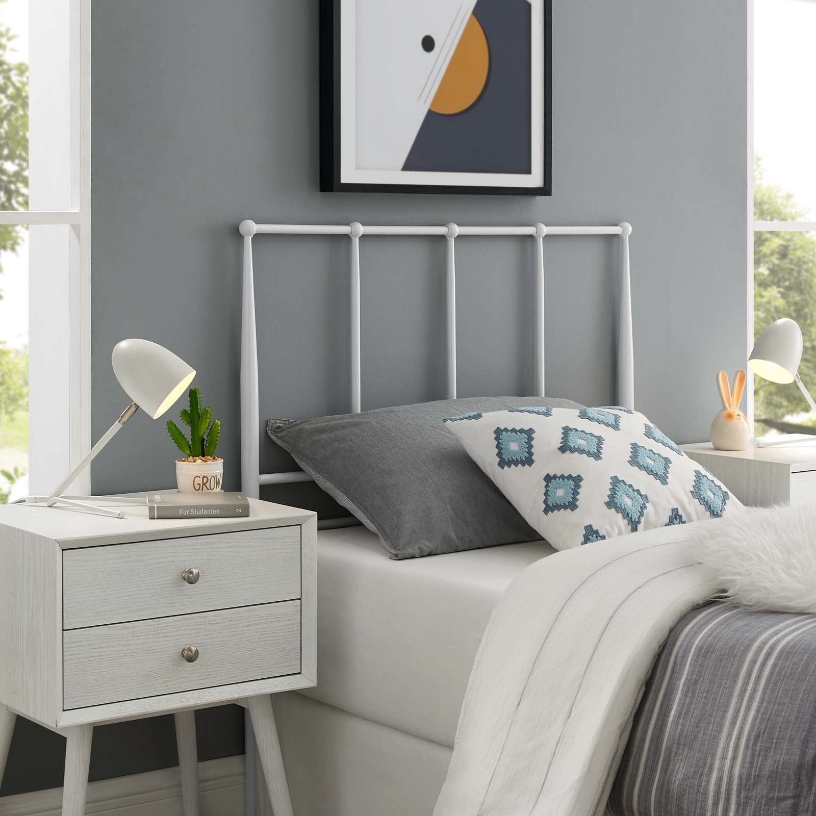 Kiana Twin Metal Stainless Steel Headboard
