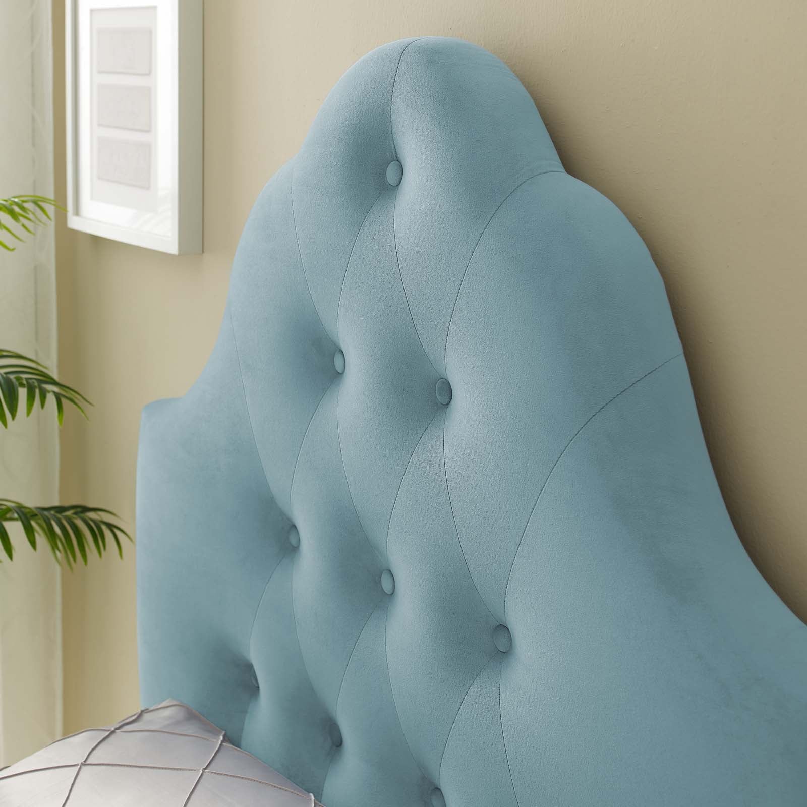 Sovereign Twin Diamond Tufted Performance Velvet Headboard