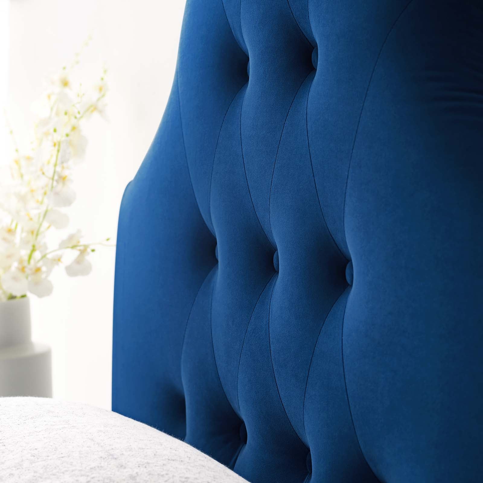 Sovereign Twin Diamond Tufted Performance Velvet Headboard