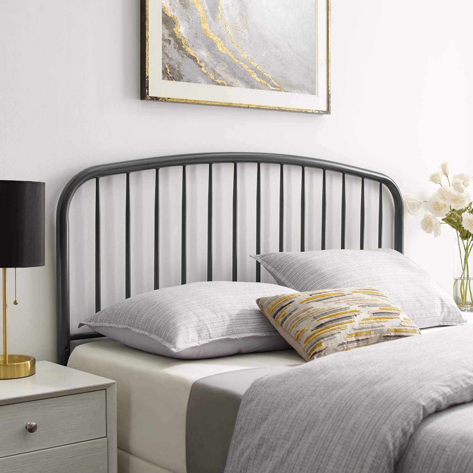 Nova Queen Metal Headboard - East Shore Modern Home Furnishings