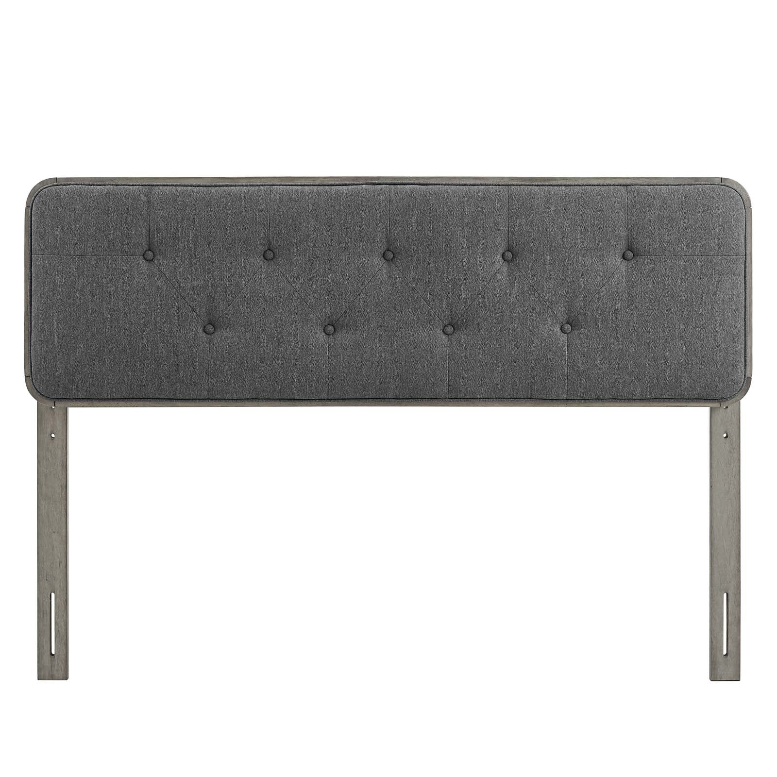 Collins Tufted Fabric and Wood Headboard