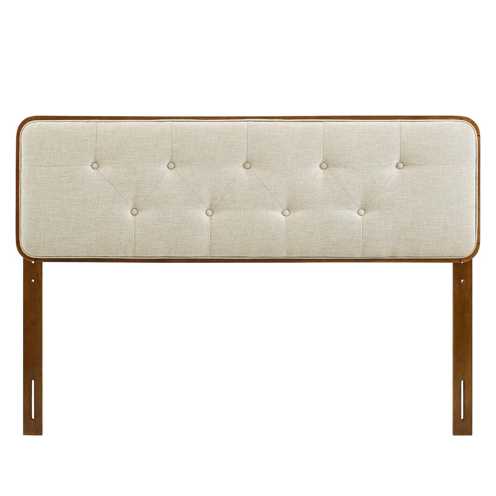 Collins Tufted Fabric and Wood Headboard