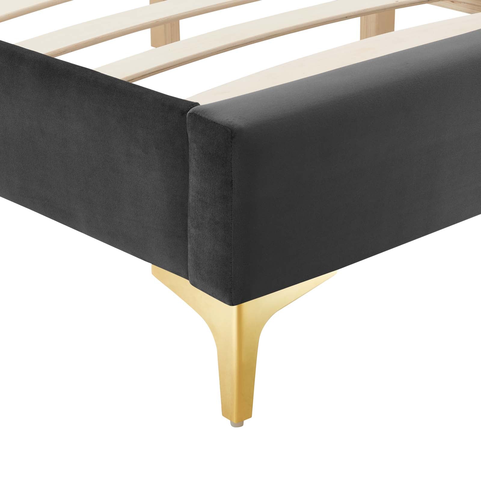 Sutton Performance Velvet Bed Frame - East Shore Modern Home Furnishings