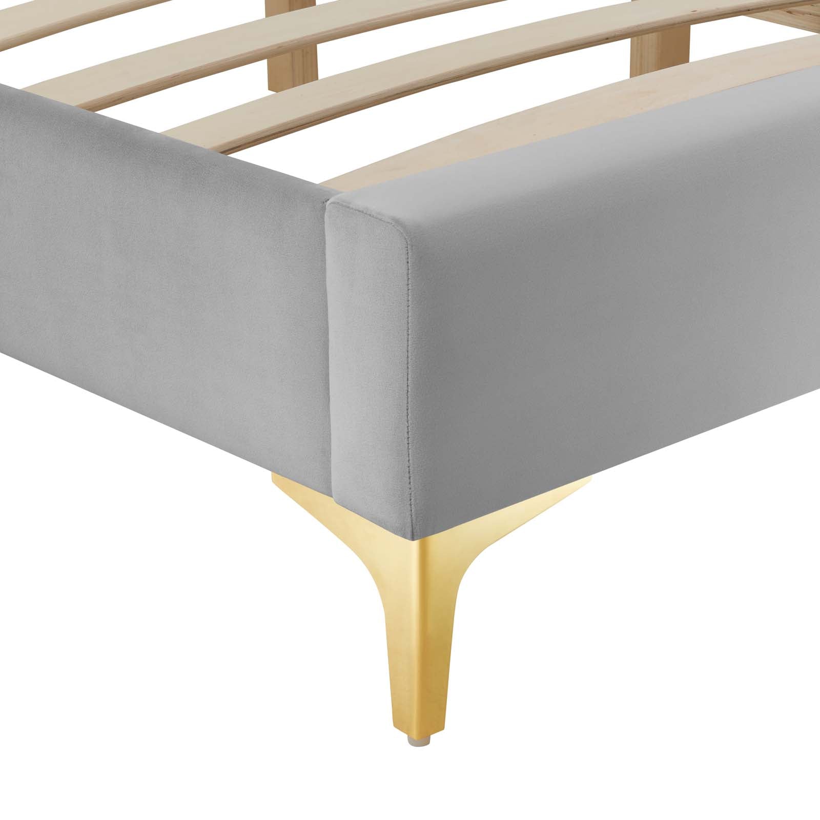 Sutton Performance Velvet Bed Frame - East Shore Modern Home Furnishings