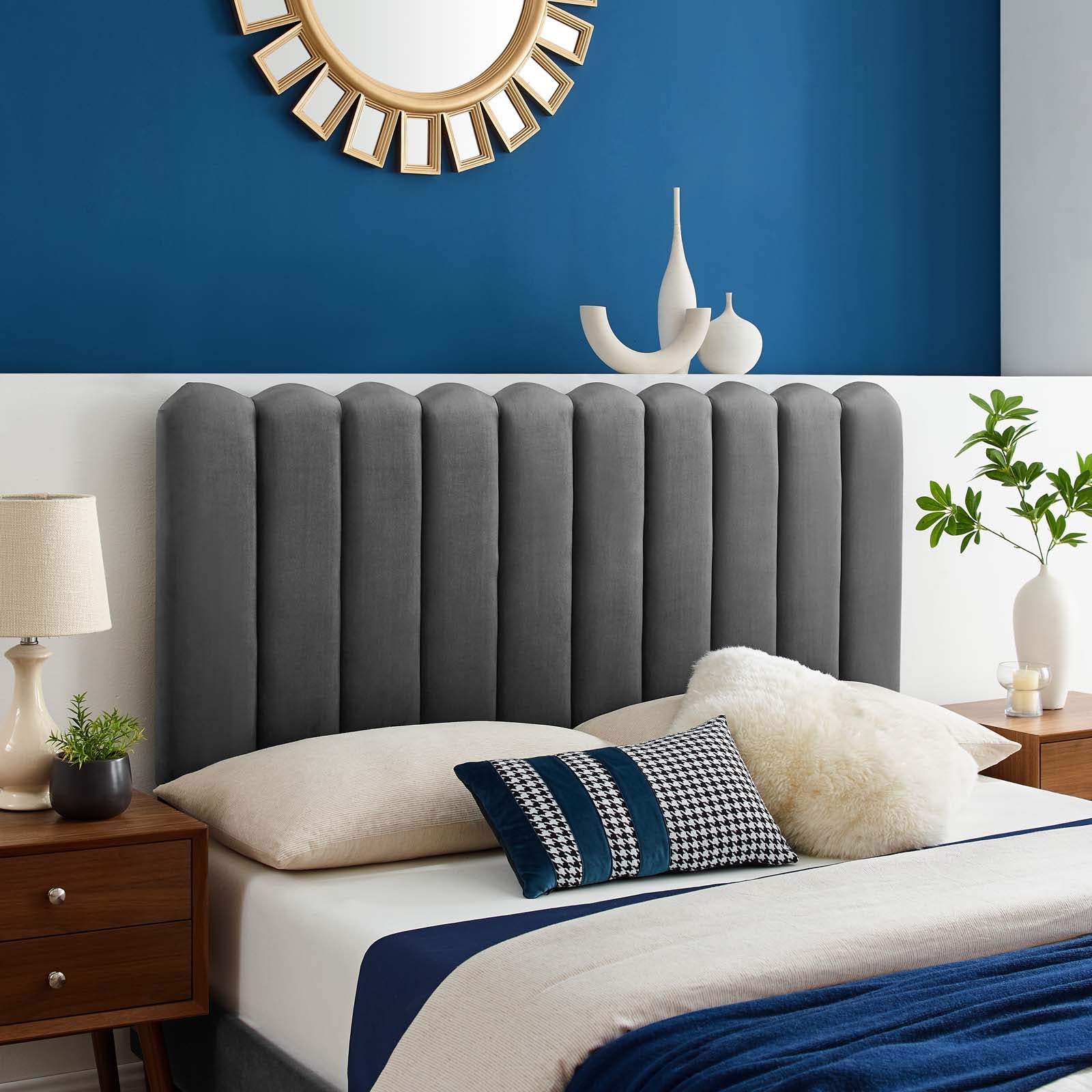 Delilah Performance Velvet Twin Headboard - East Shore Modern Home Furnishings