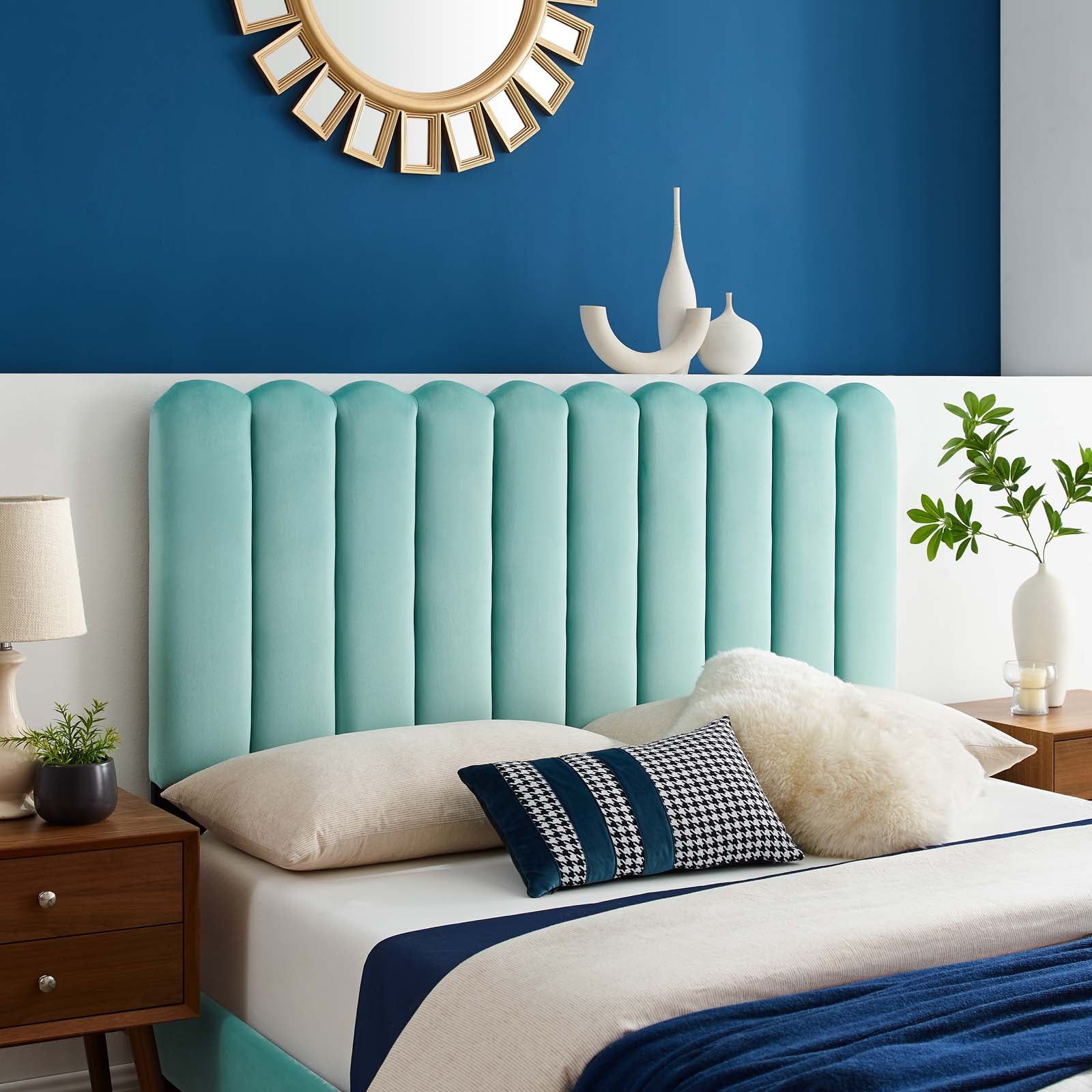 Delilah Performance Velvet Twin Headboard - East Shore Modern Home Furnishings