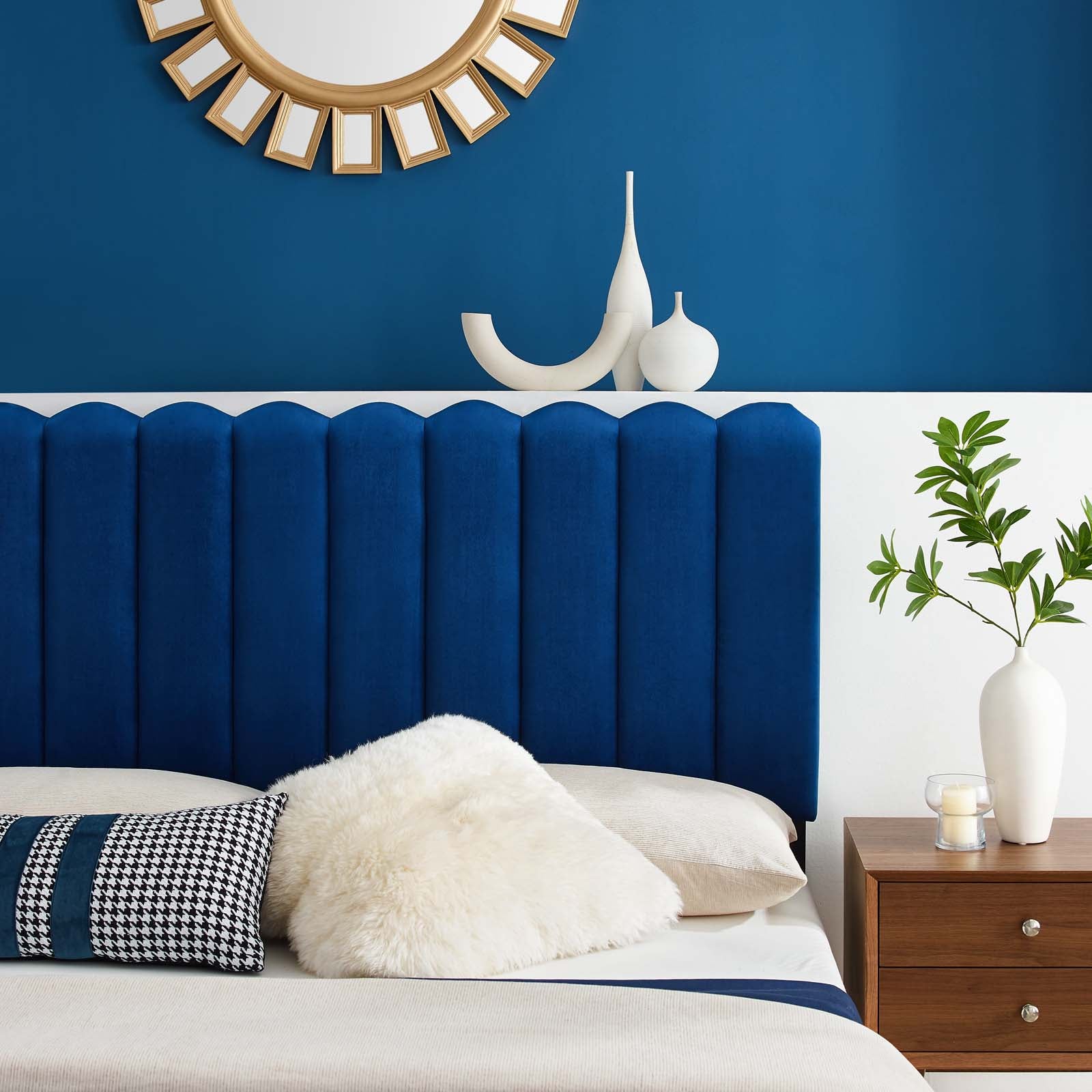 Delilah Performance Velvet Twin Headboard - East Shore Modern Home Furnishings