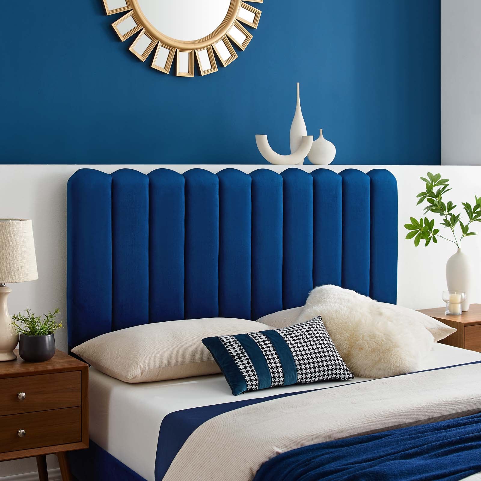 Delilah Performance Velvet Twin Headboard - East Shore Modern Home Furnishings