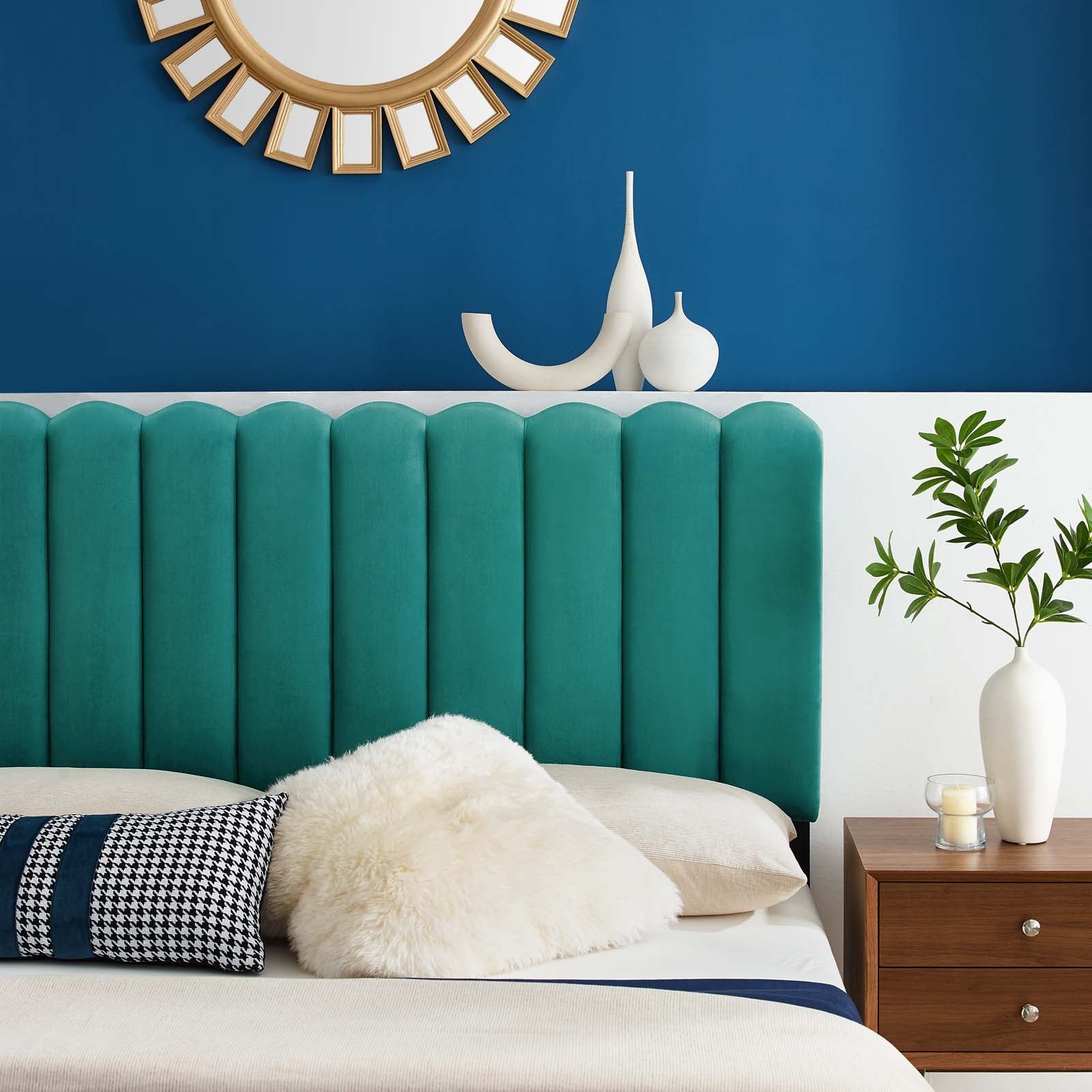 Delilah Performance Velvet Twin Headboard - East Shore Modern Home Furnishings