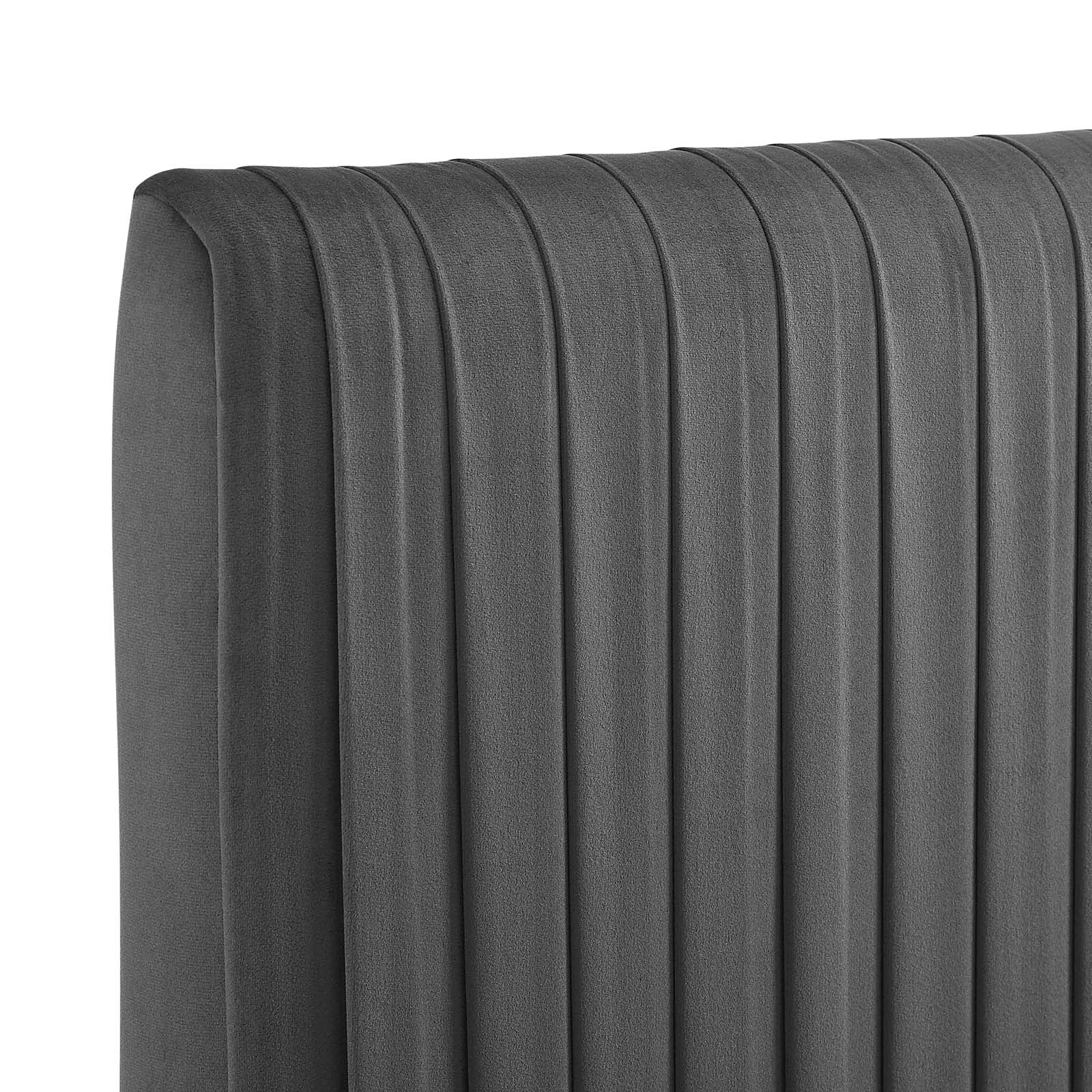 Eloise Channel Tufted Performance Velvet Headboard