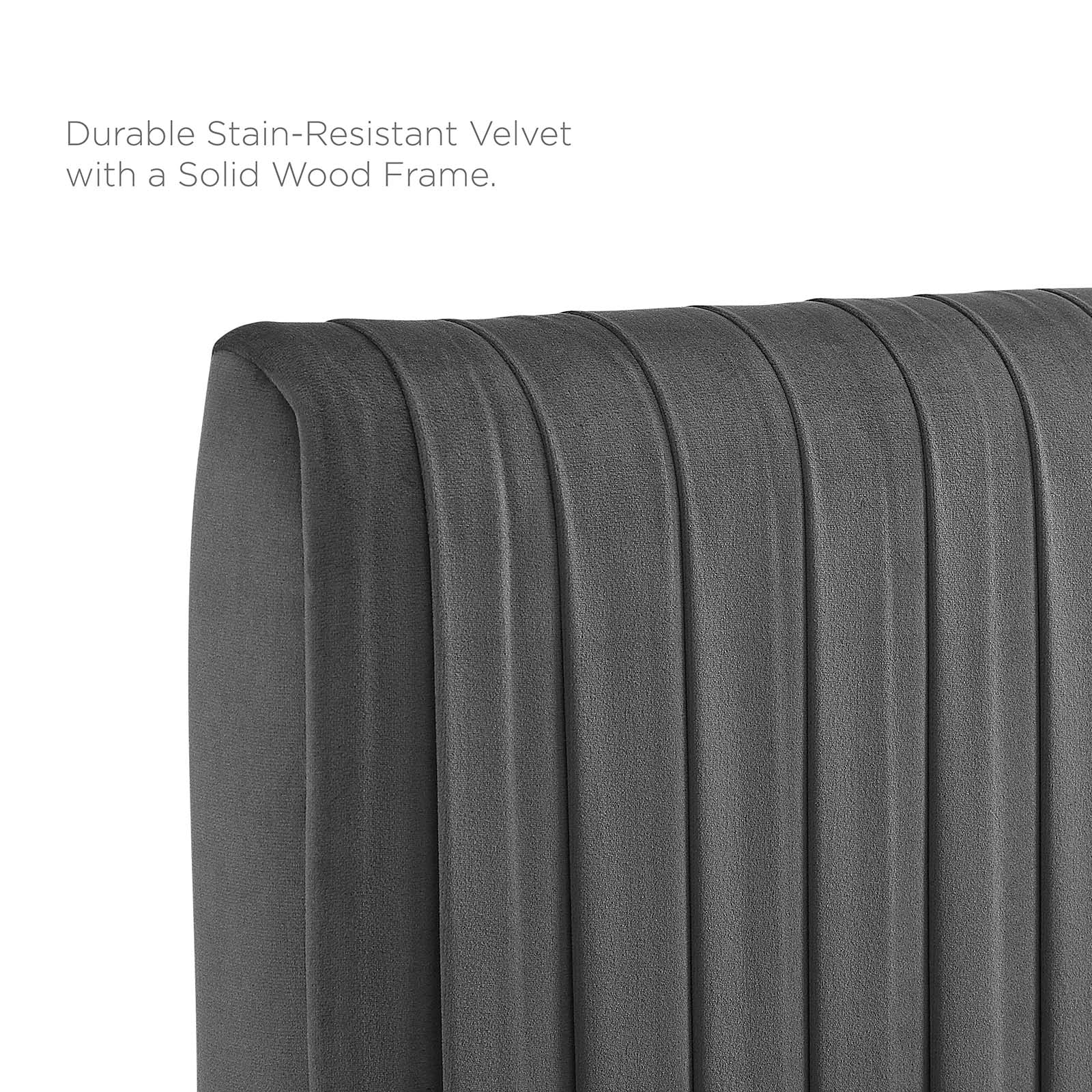 Eloise Channel Tufted Performance Velvet Headboard