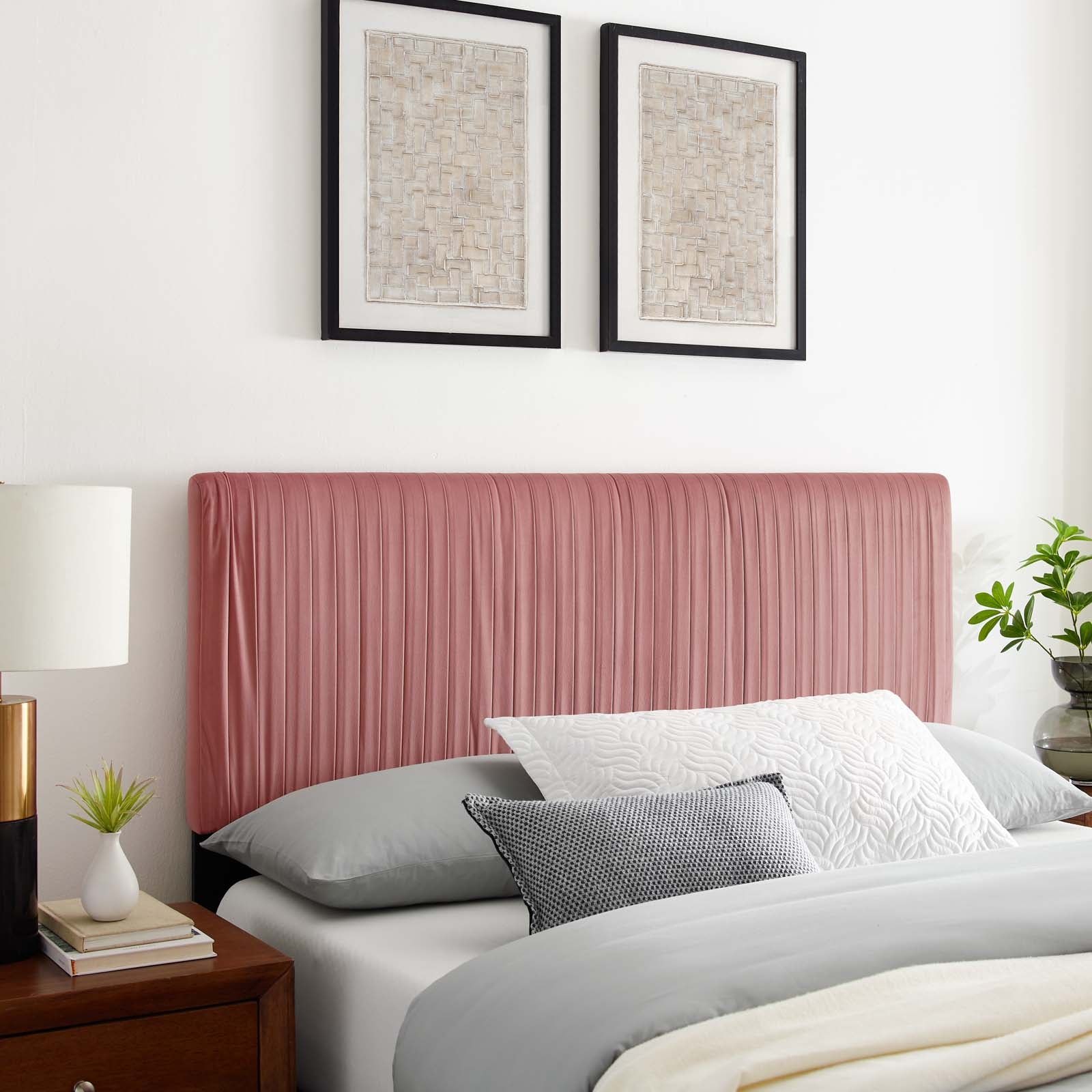 Eloise Channel Tufted Performance Velvet Headboard