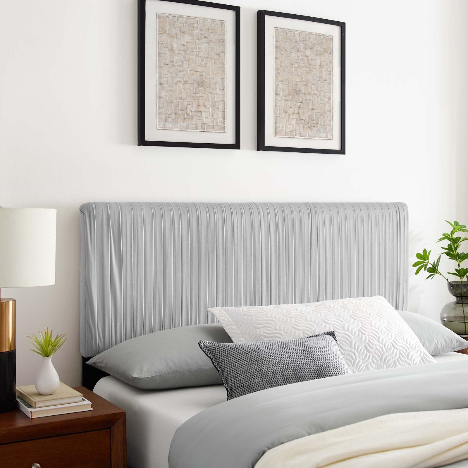 Eloise Channel Tufted Performance Velvet Headboard